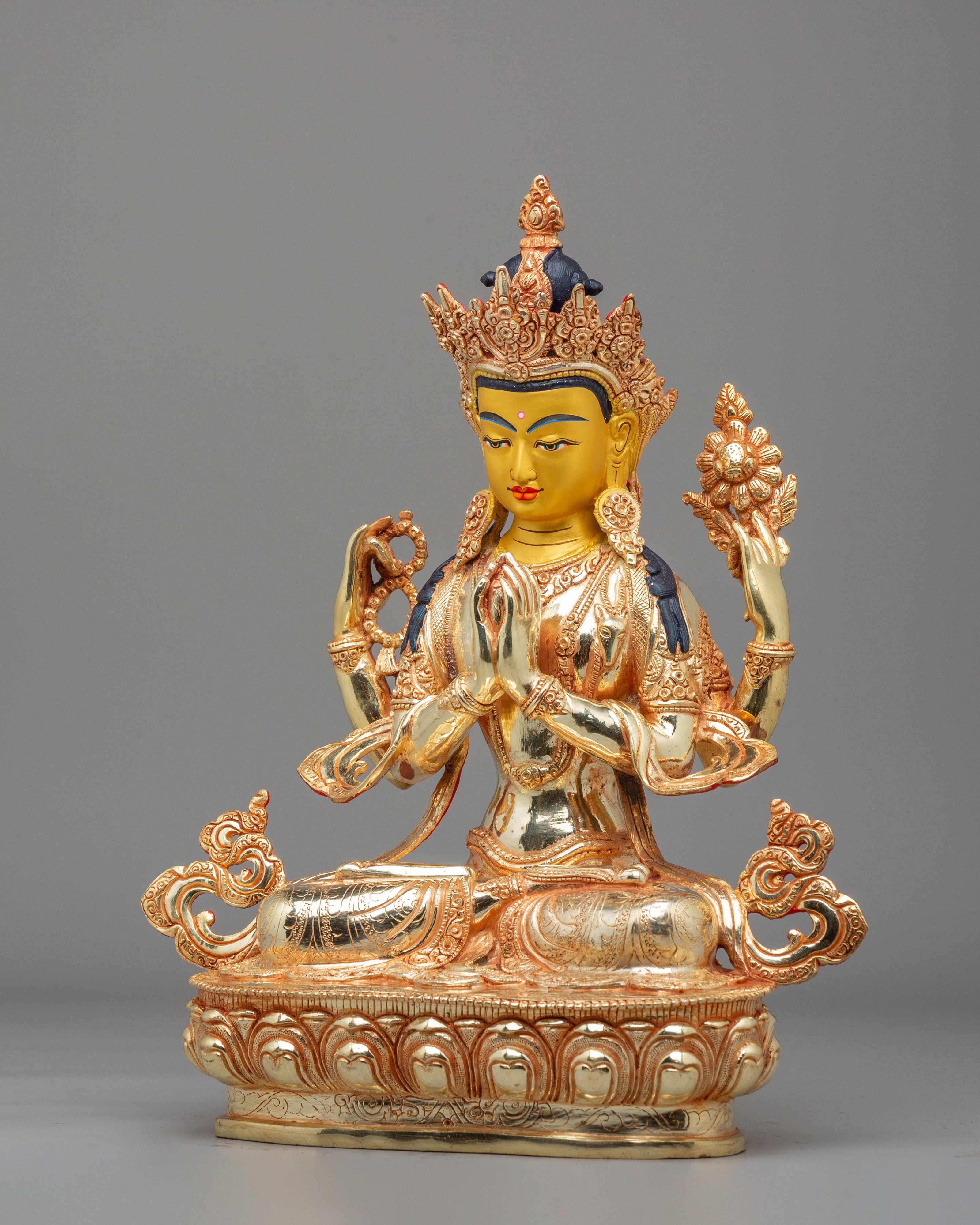 Spiritual Avalokiteshvara Chenrezig Statue | Compassion Deity Figurine