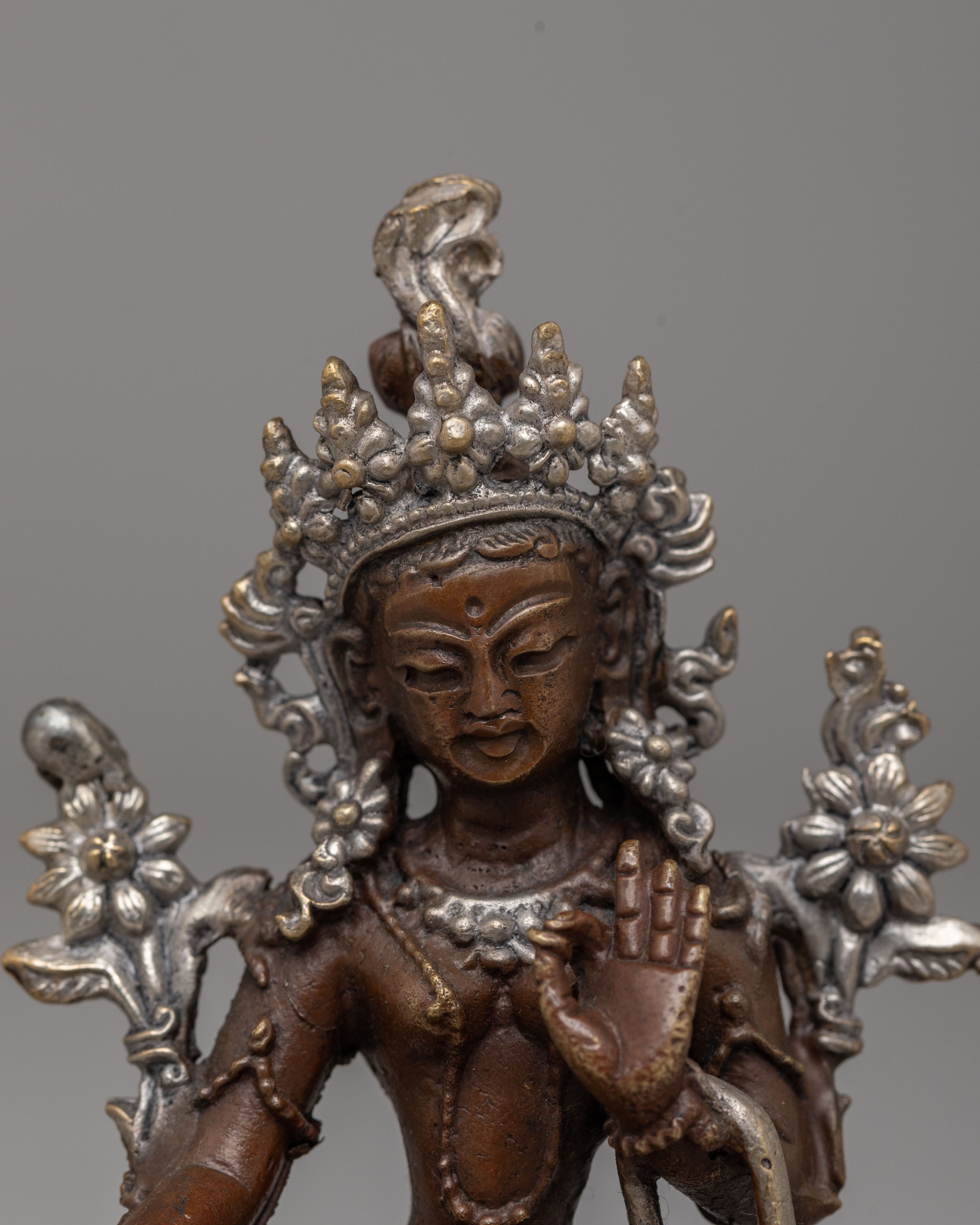 Tibetan Sacred Green Tara Statue | Symbol of Protection & Compassion