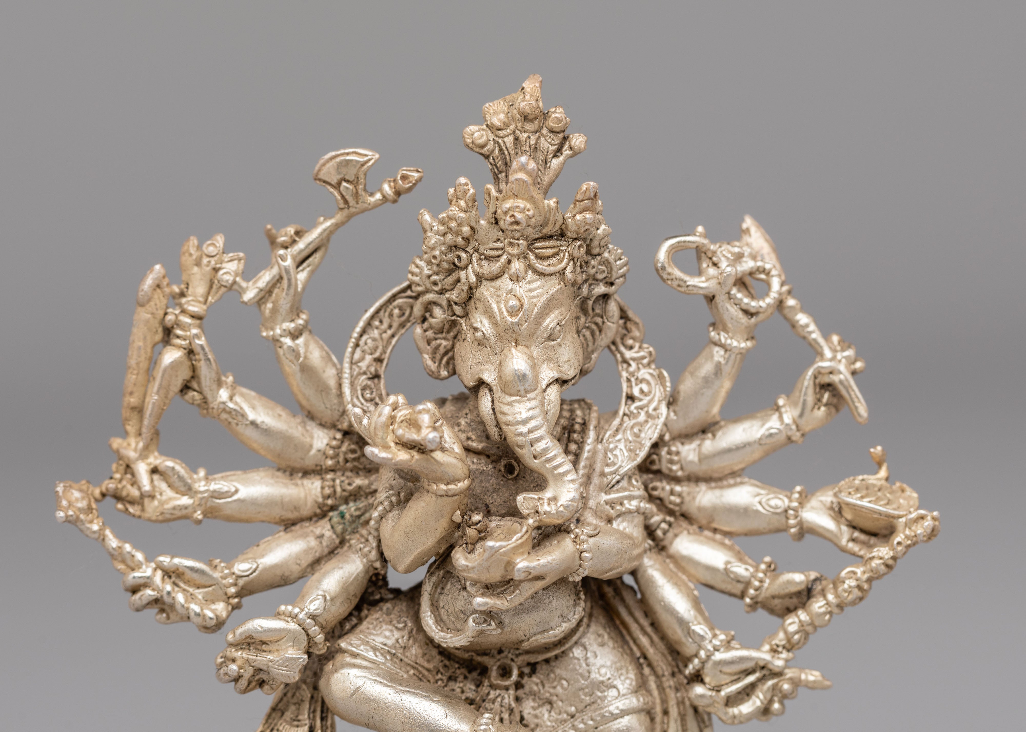 Lord Maha Rakta Ganpati Figurine | Hindu Deity Idol