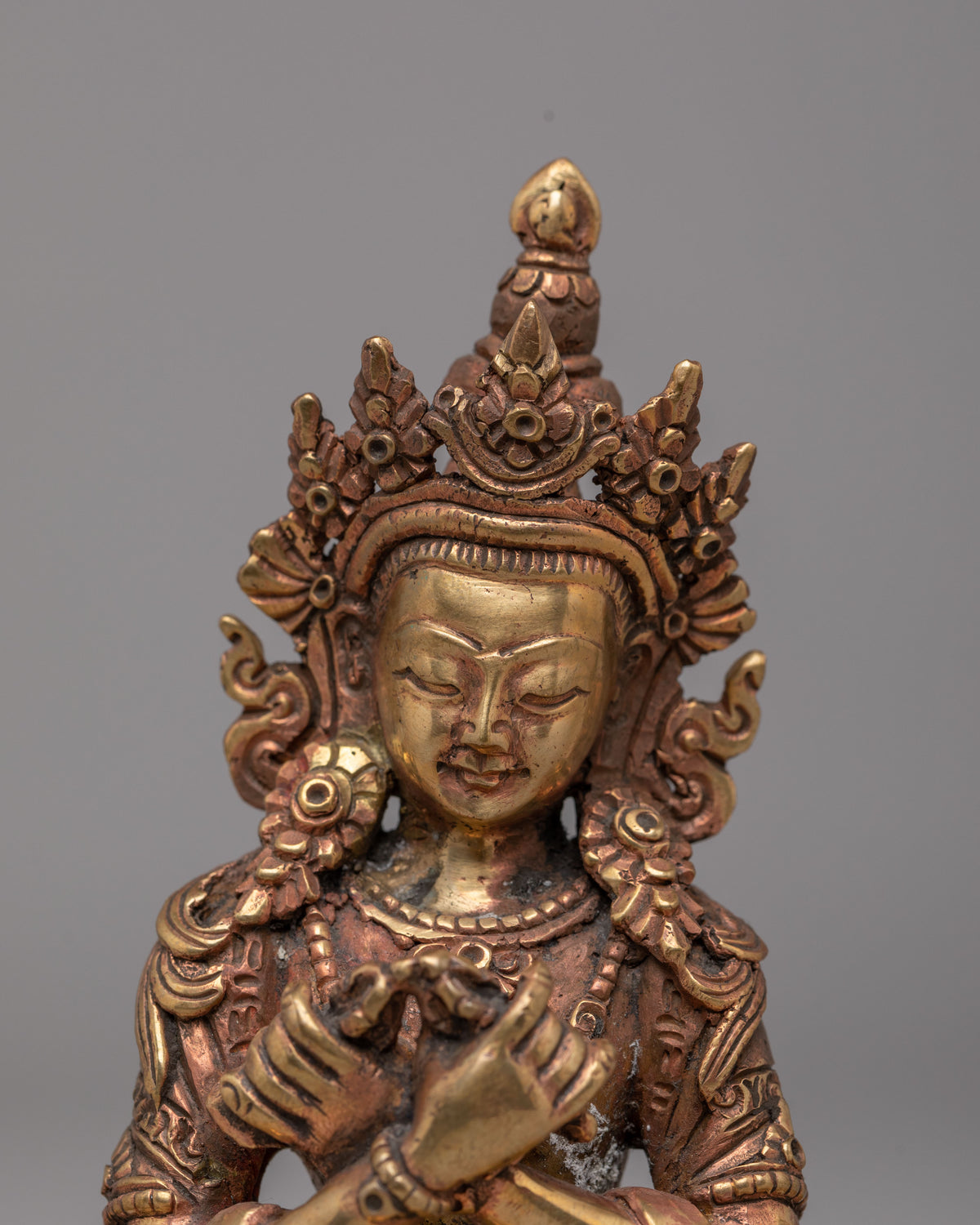 Tibetan Vajradhara Deity Statue | Copper Body Figurine
