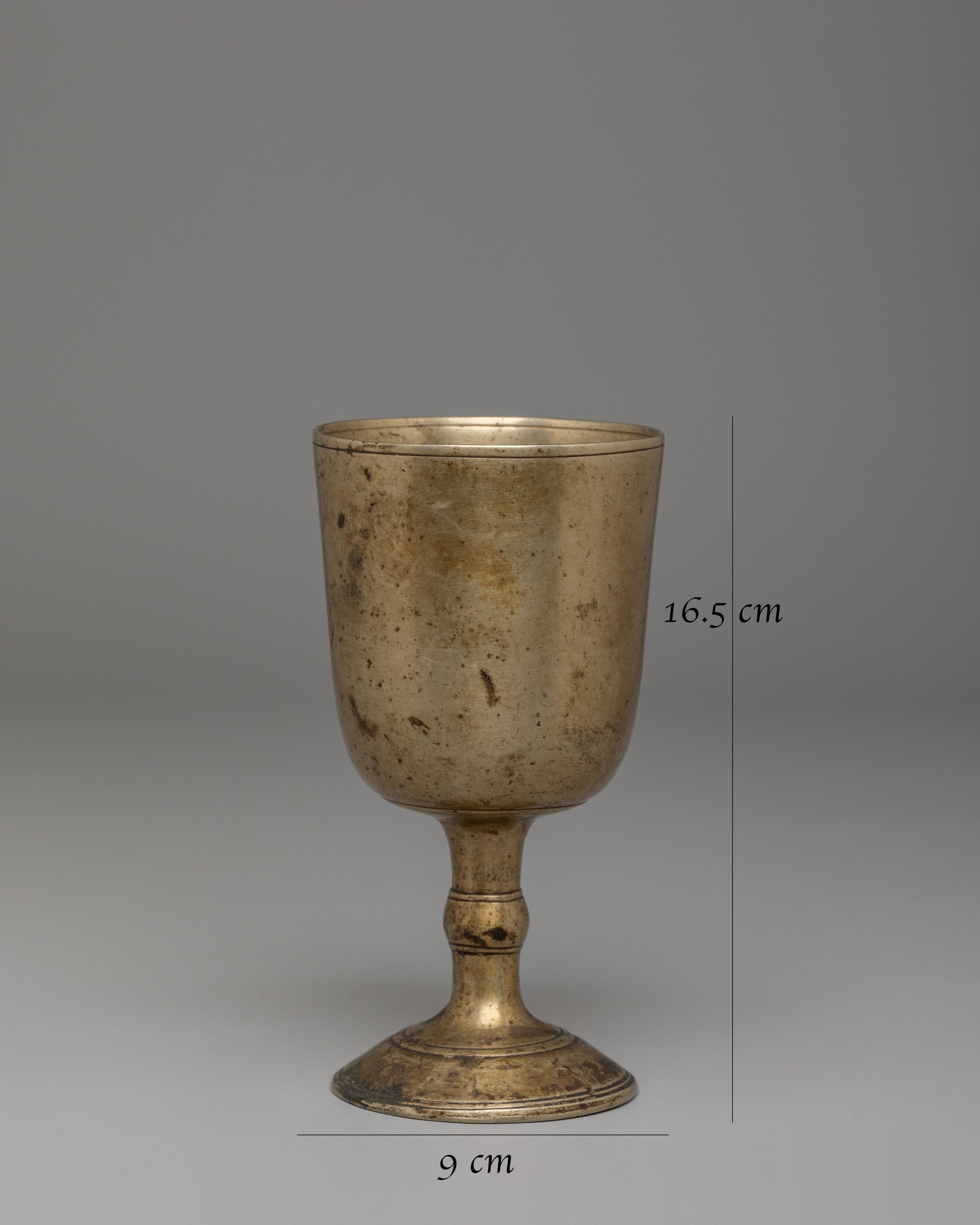 Handcrafted Offering Glass | Bronze Tibetan Ritual Vessel
