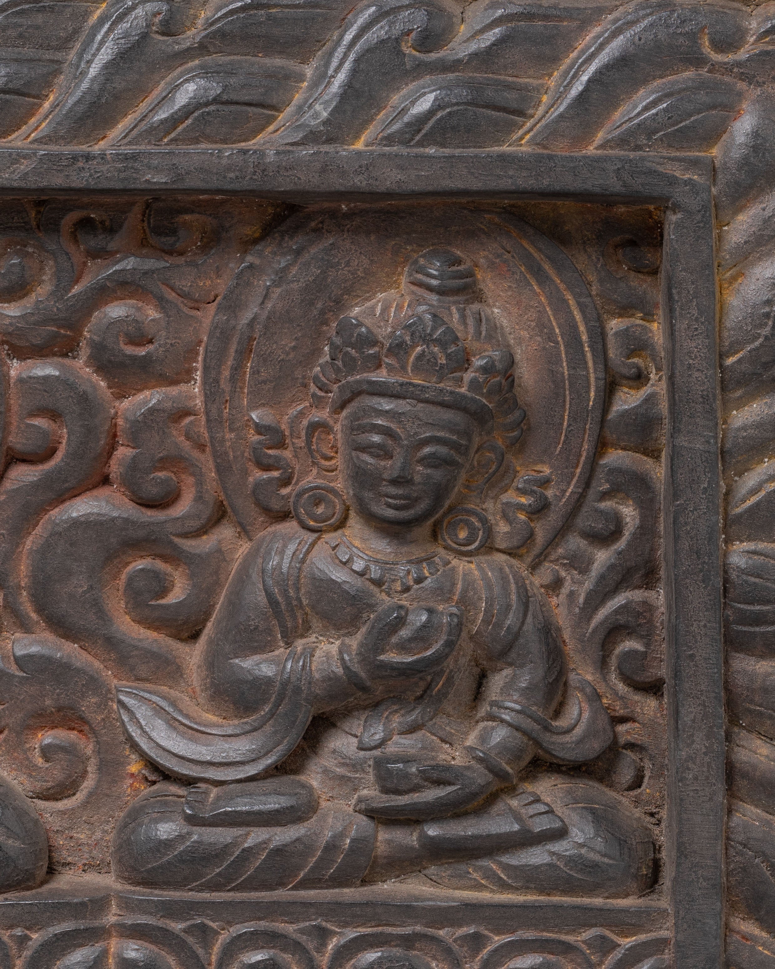 Divine Buddhist Deities Book Cover | Handcrafted Wooden Book Cover