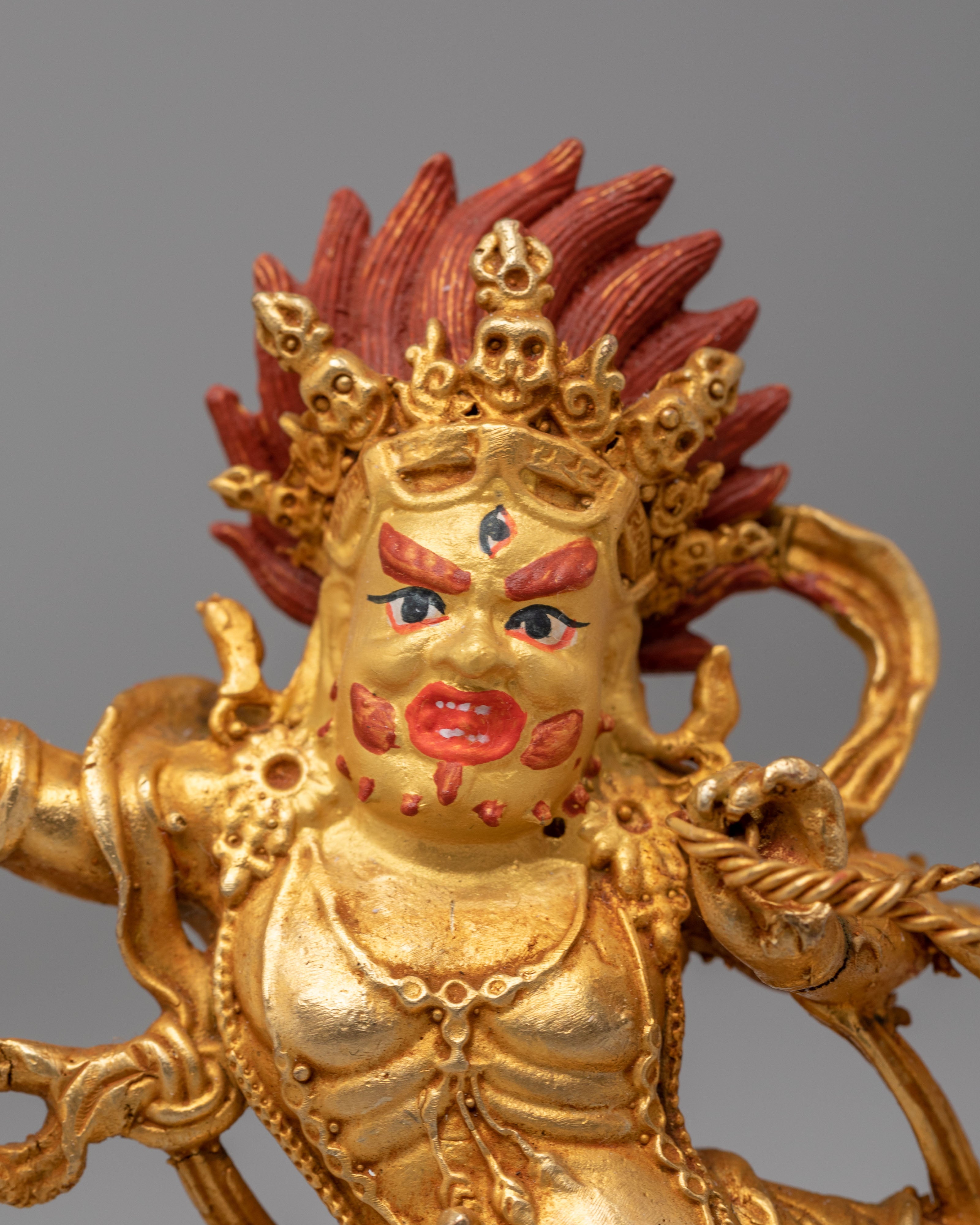 Sacred Vajrapani Statue | Wrathful Protector Deity Sculpture
