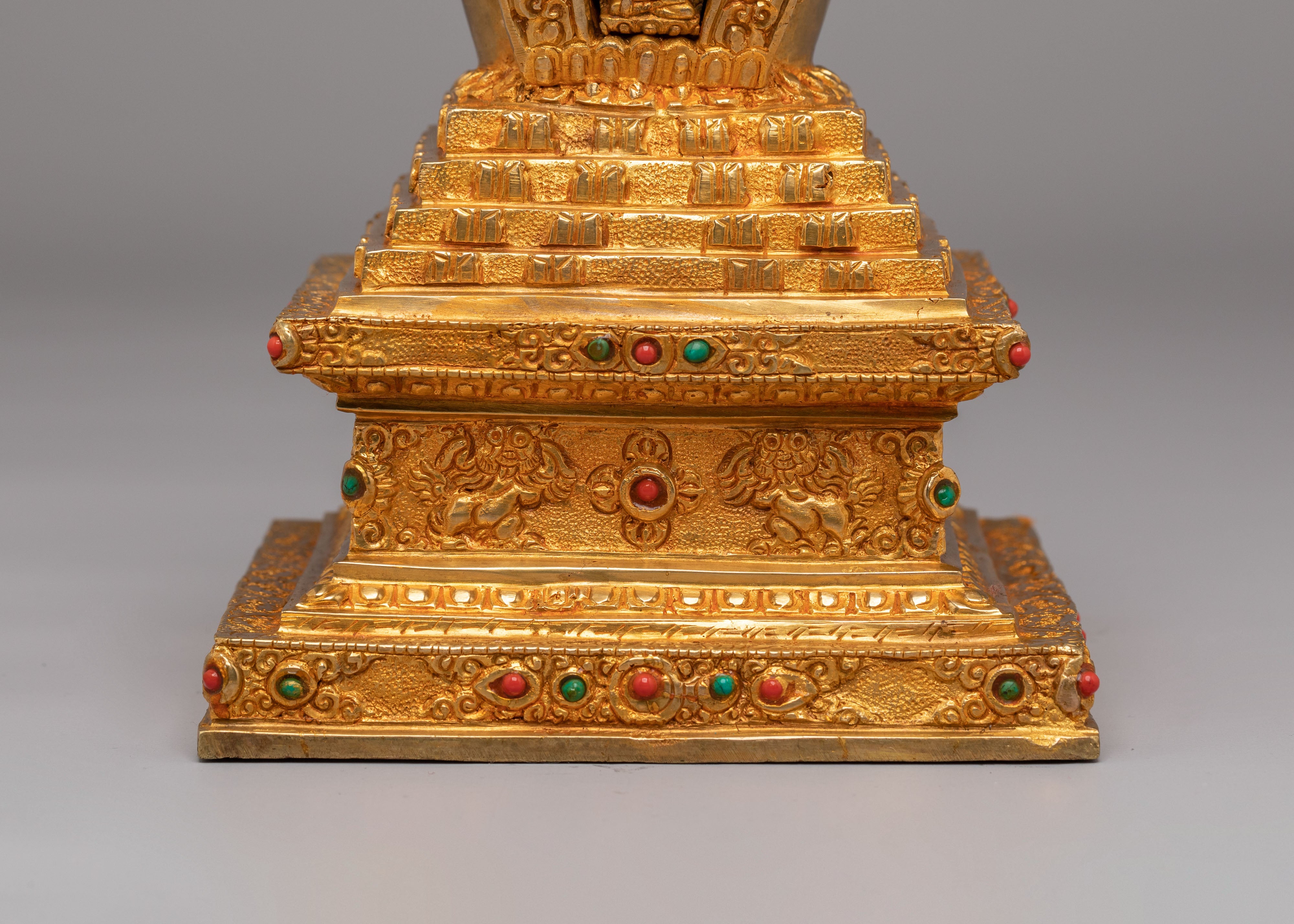 Traditional Stupa Of Many Doors | Handcrafted Tibetan Buddhist Shrine