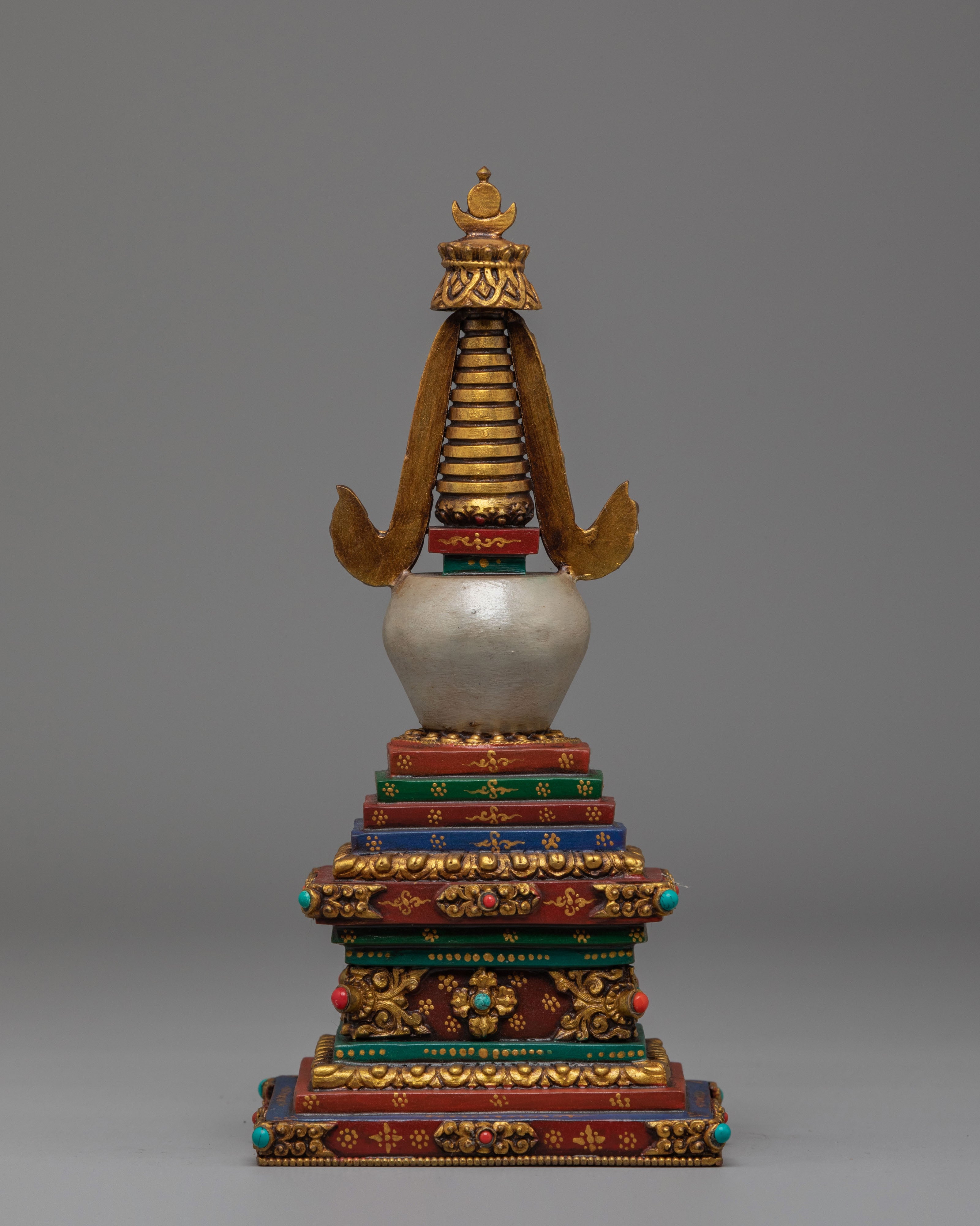 Traditional Himalayan Enlightenment Chorten | Buddhist Stupa Sculpture