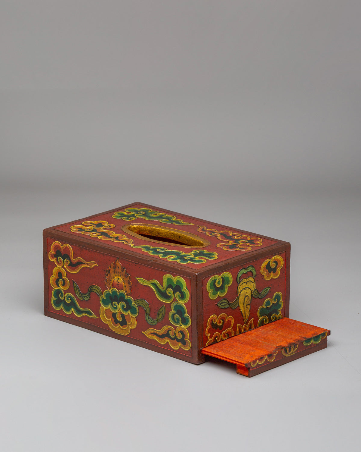 Buddhist Inspired Tissue Box Cover | Handmade Wooden Tissue Holder