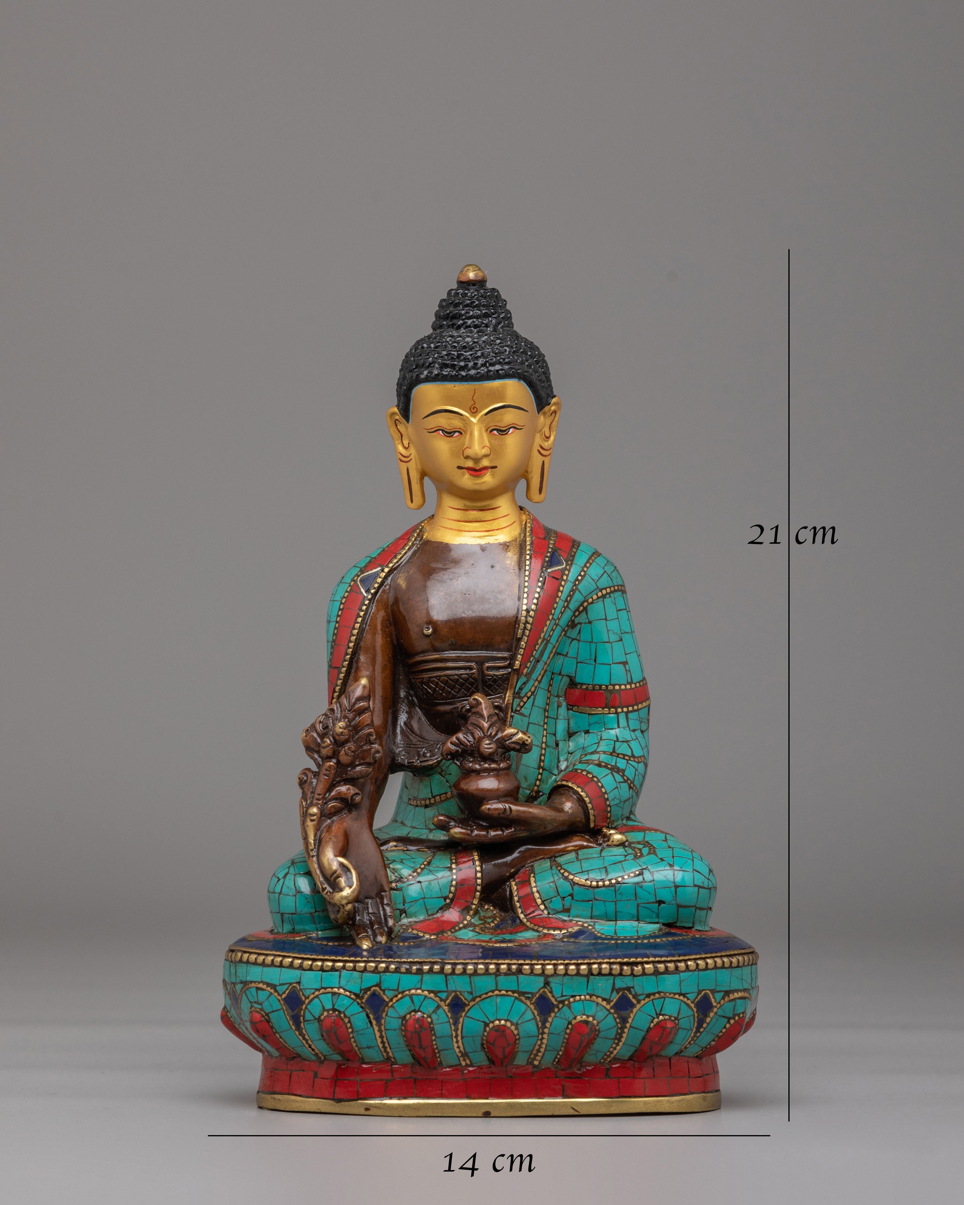 Tibetan Medicine Buddha Deity Statue | Spiritual Healing Decor