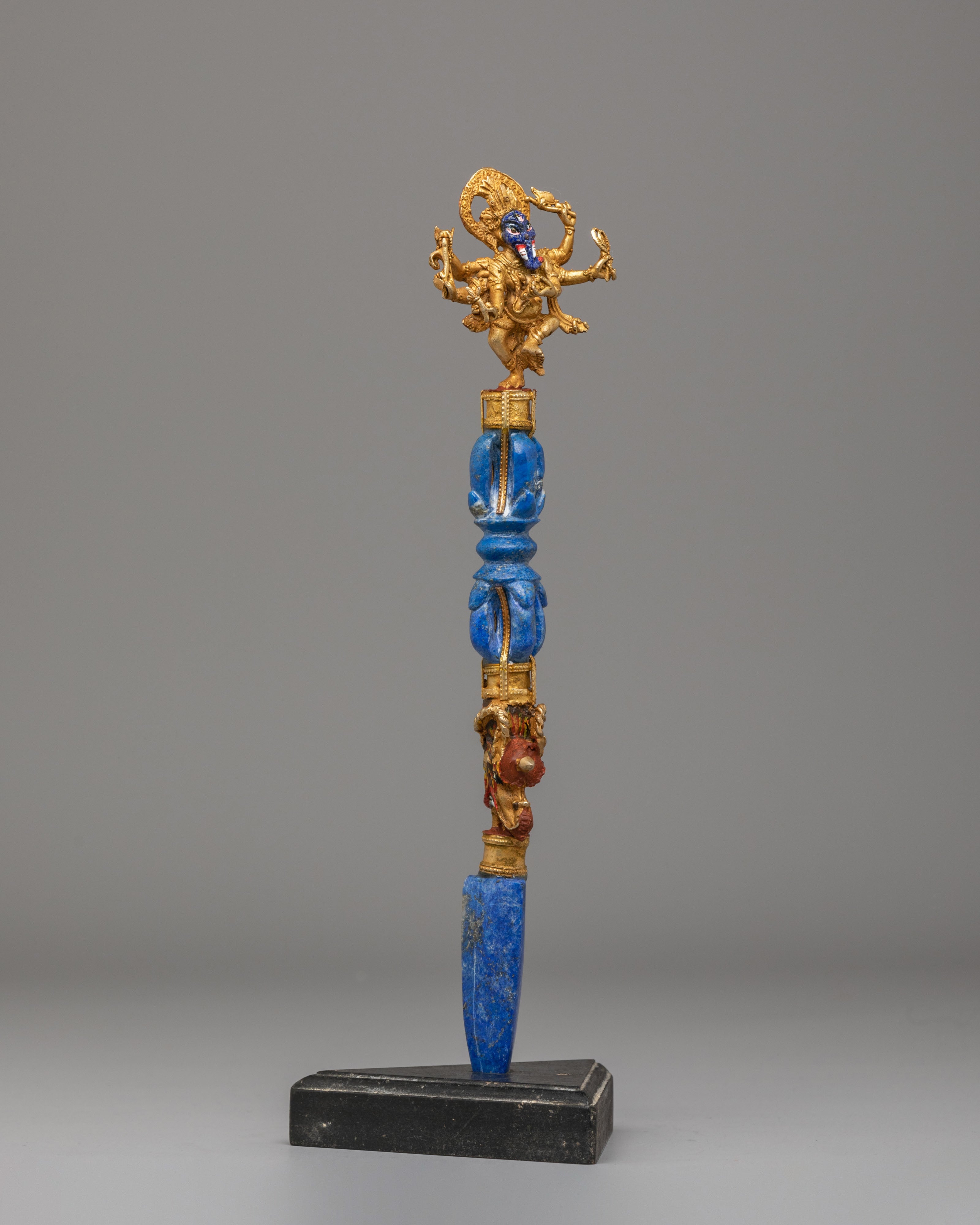 Spiritual Maha Rakta Ganesha Phurba | Sacred Tantric Dagger