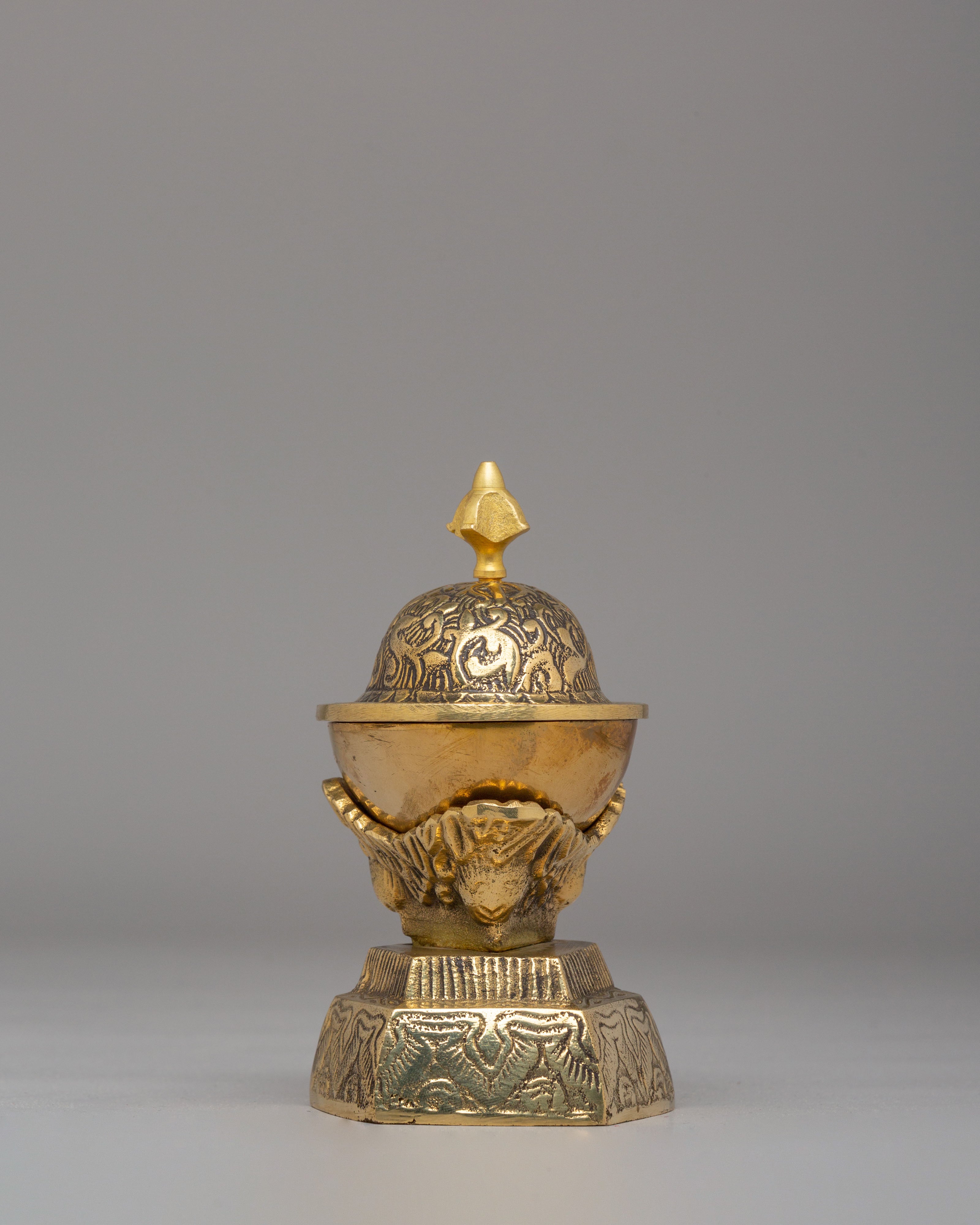 Handcrafted Kapala Set for Buddhist Rituals | Tibetan Brass Skull Cups