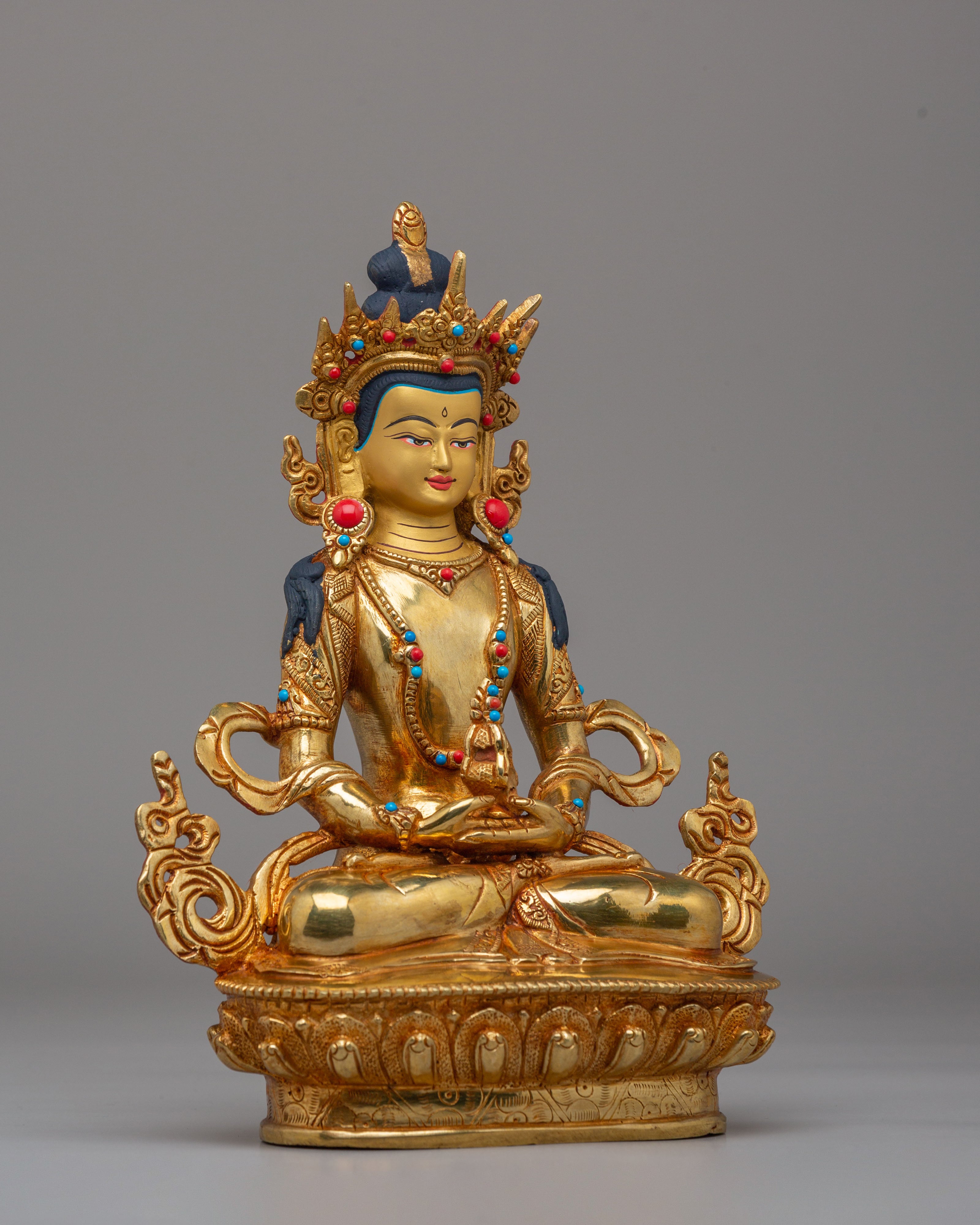 Handmade Long Life Amitayus Statue | Buddhist Statue for Meditation & Spiritual Decor