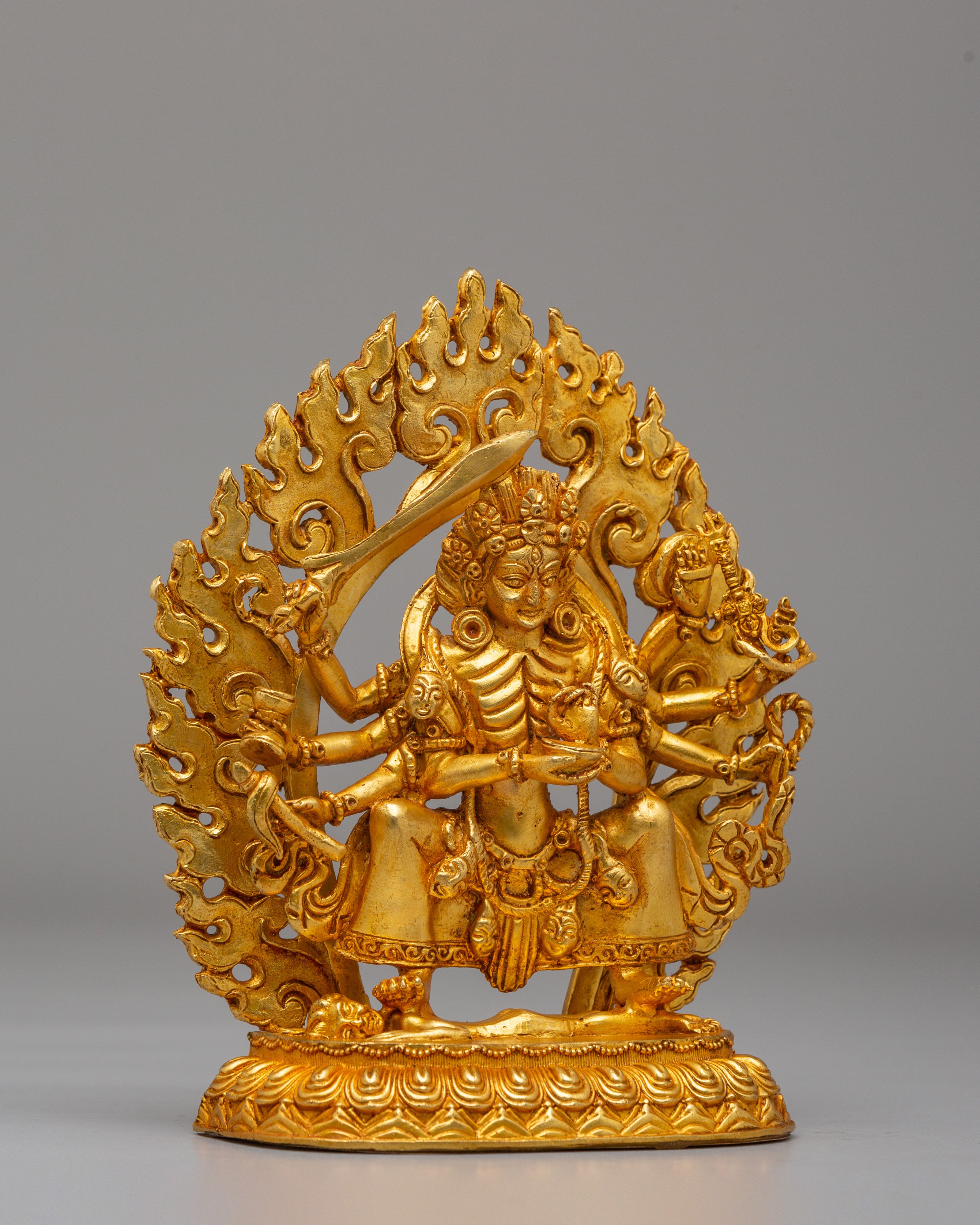 Wrathful Goddess Kali Sculpture | Hindu Goddess Statue