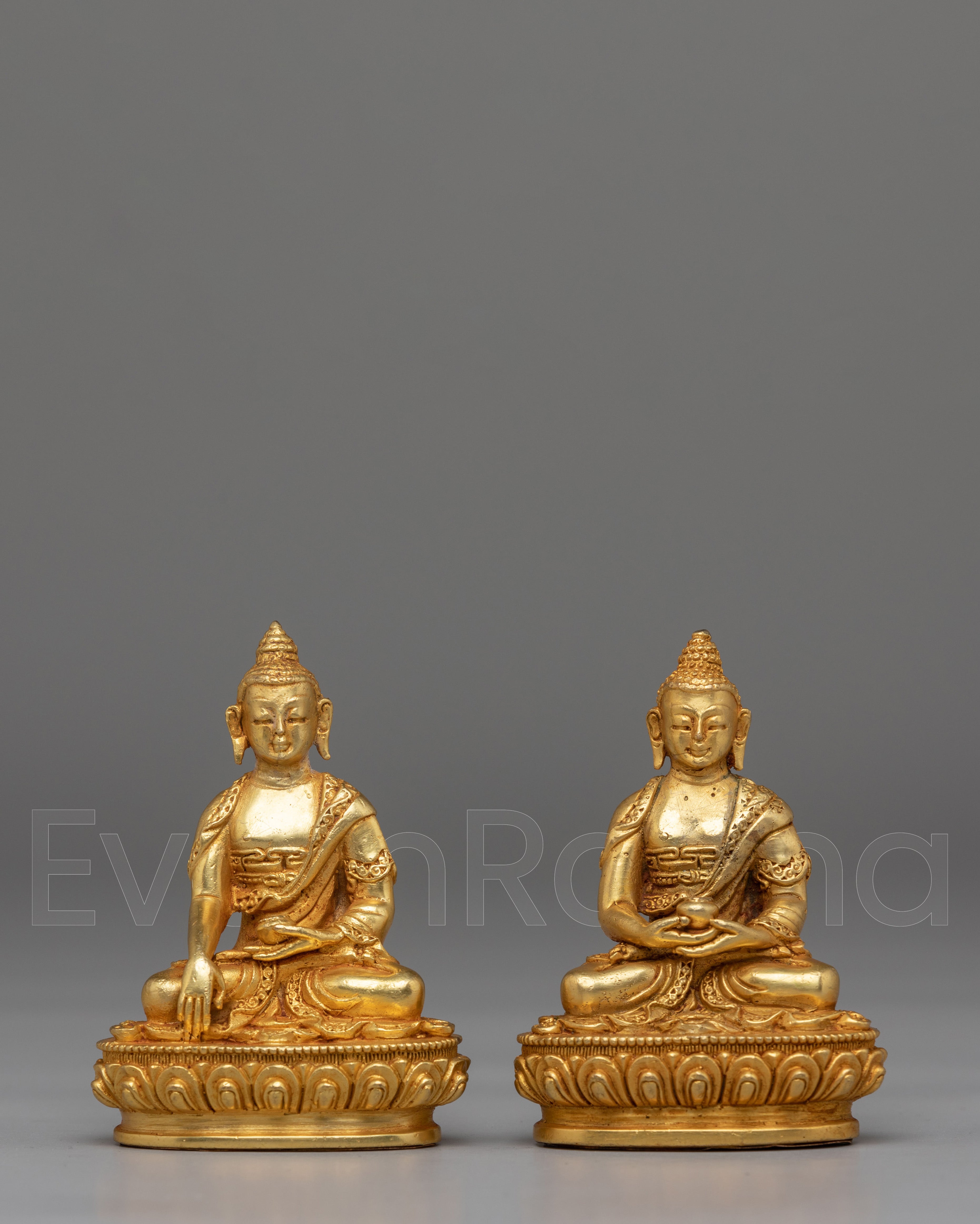 Two Buddha Statue Set