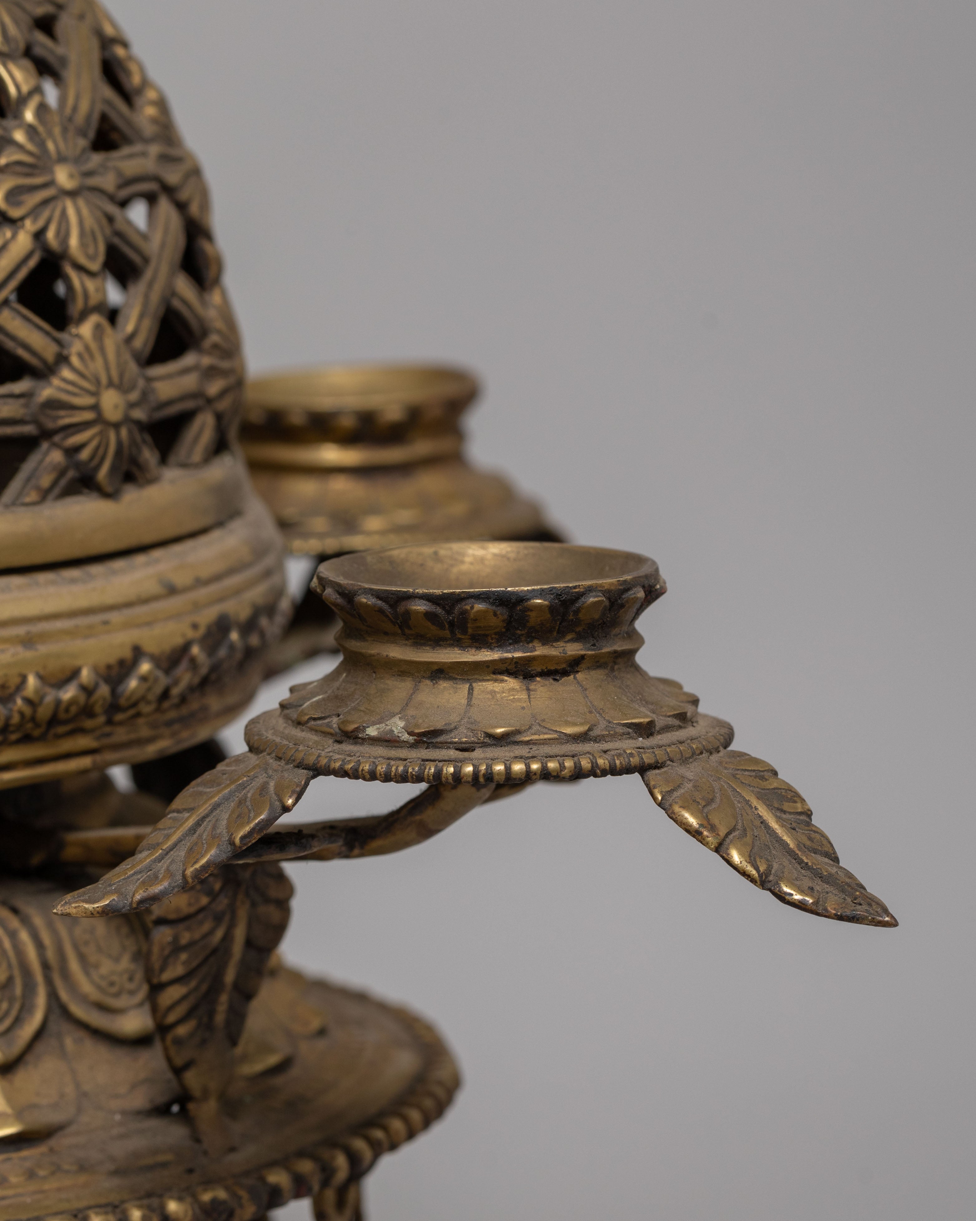 Sacred Dalucha for Ritual | Handcrafted Brass Chöd Practice Tool
