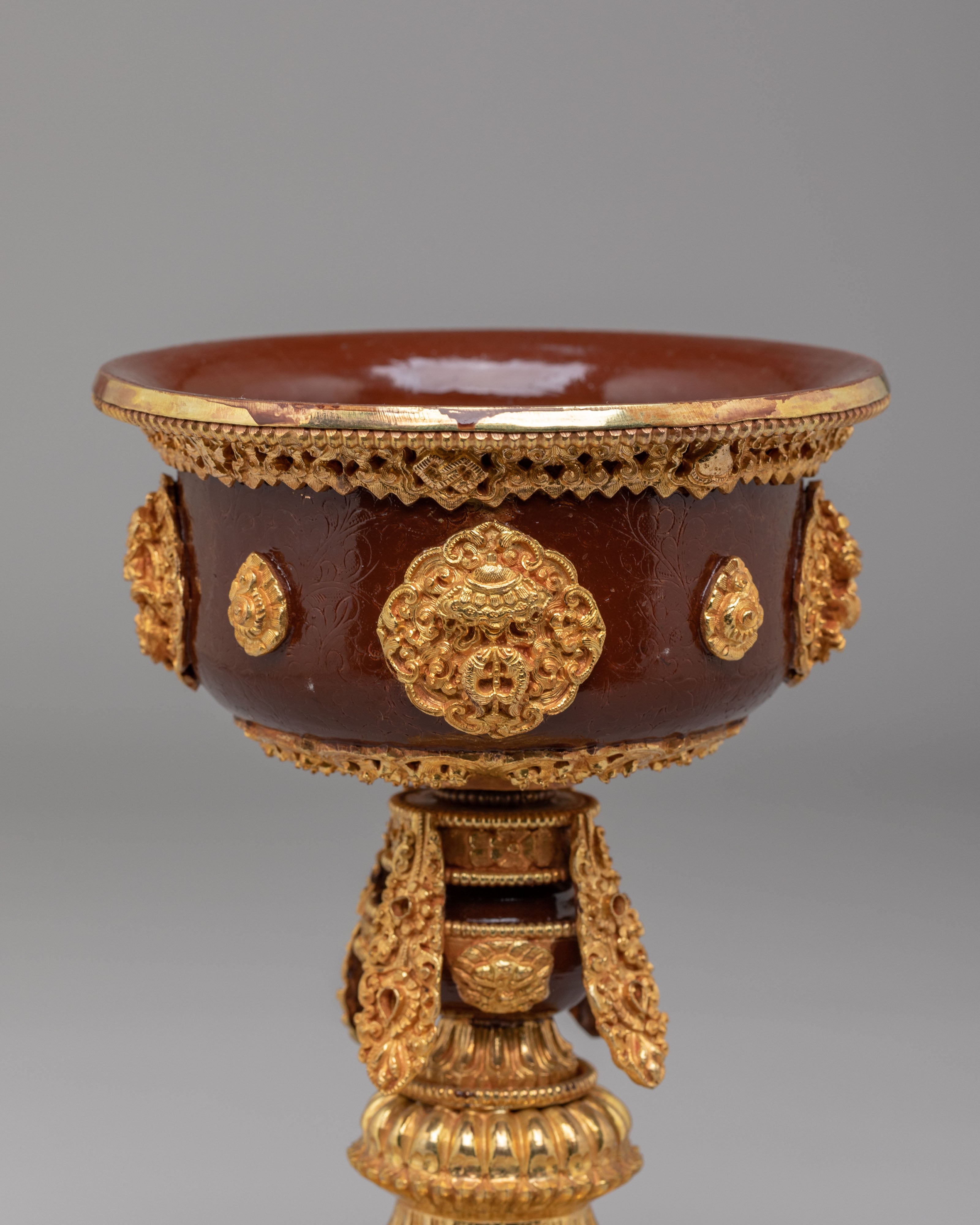 Handmade Ritual Buddhist Butter Lamp | Traditional Light Offering Vessel