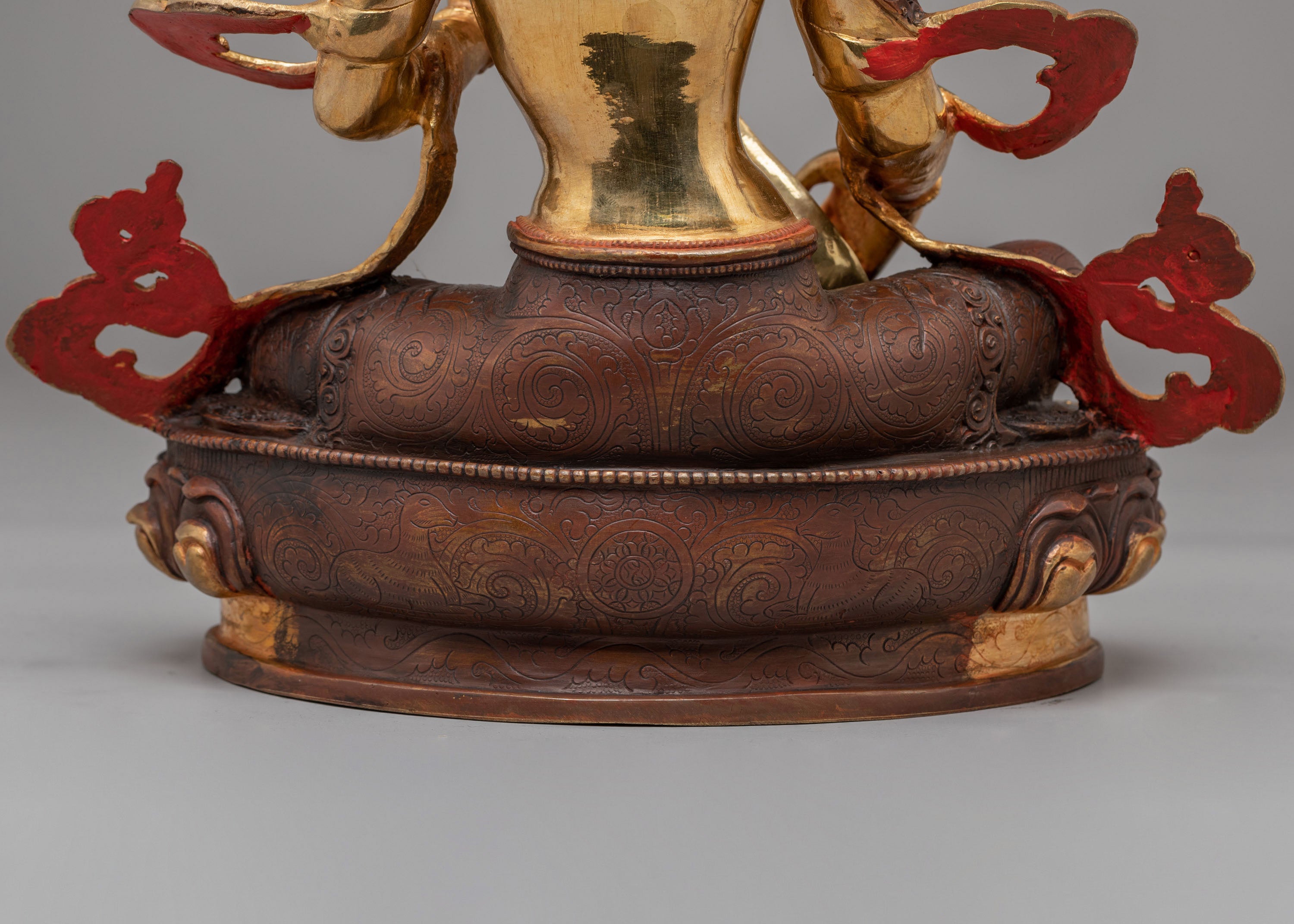 Saraswati Statue for Wisdom | 24K Gold Plated Copper Saraswati