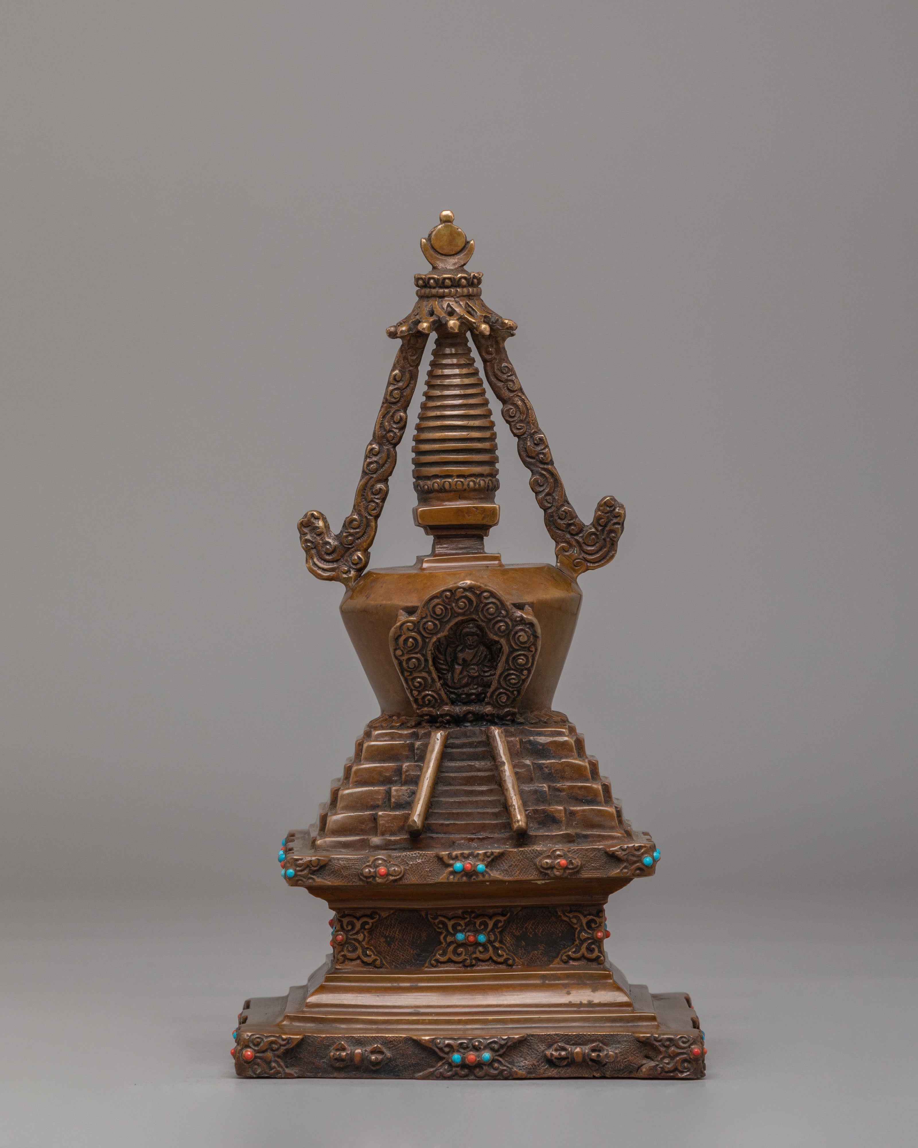 Eight Buddhist stupa set | A Sacred Symbol of Spiritual Enlightenment