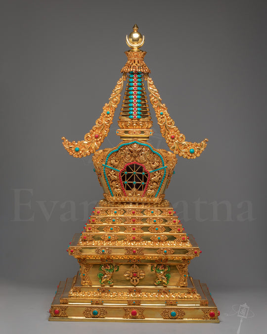 Traditional Spiritual Enlightenment Stupa | Handmade Buddhist Shrine