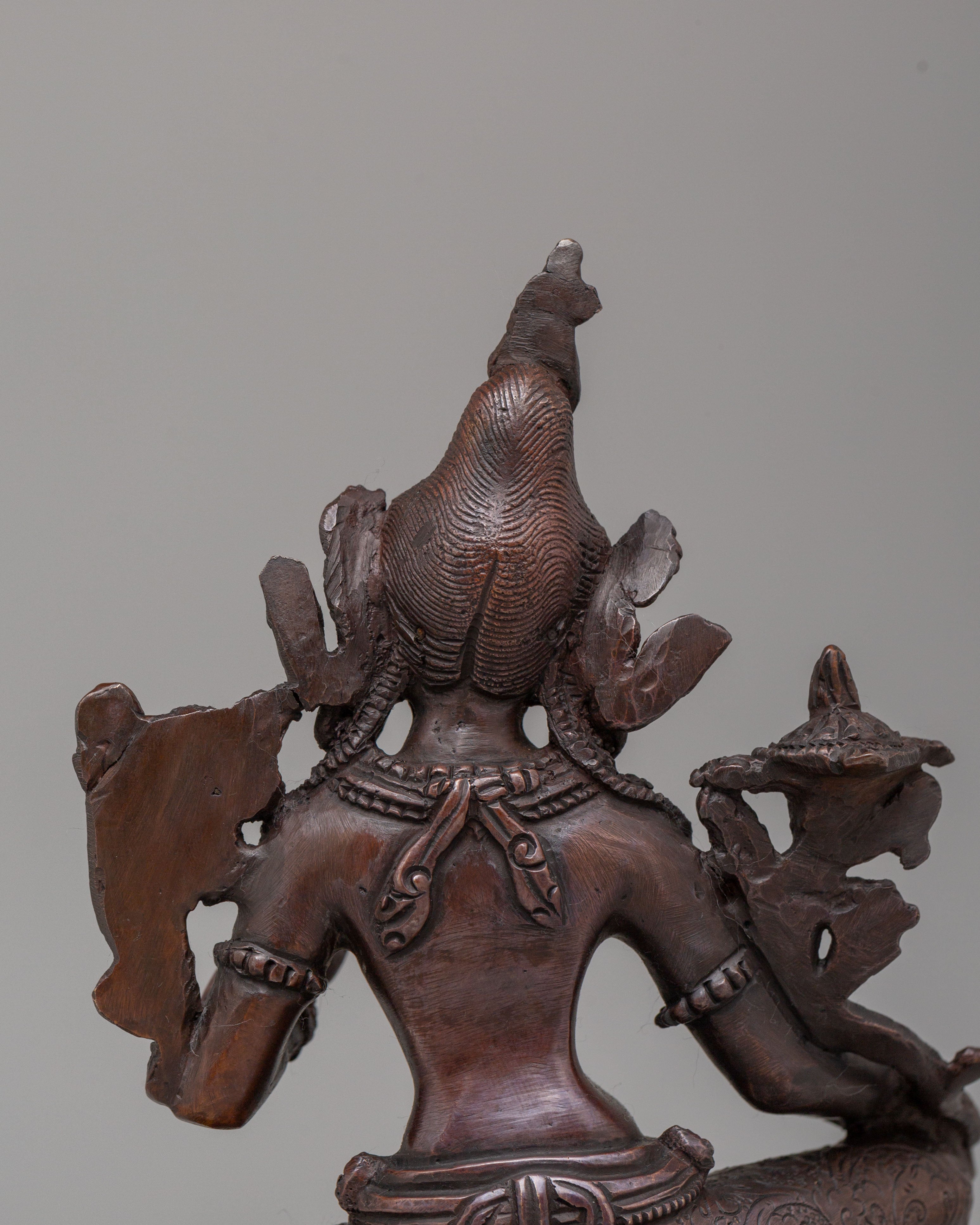 Ceremonial Green Tara Shrine Statue | Spiritual Artwork