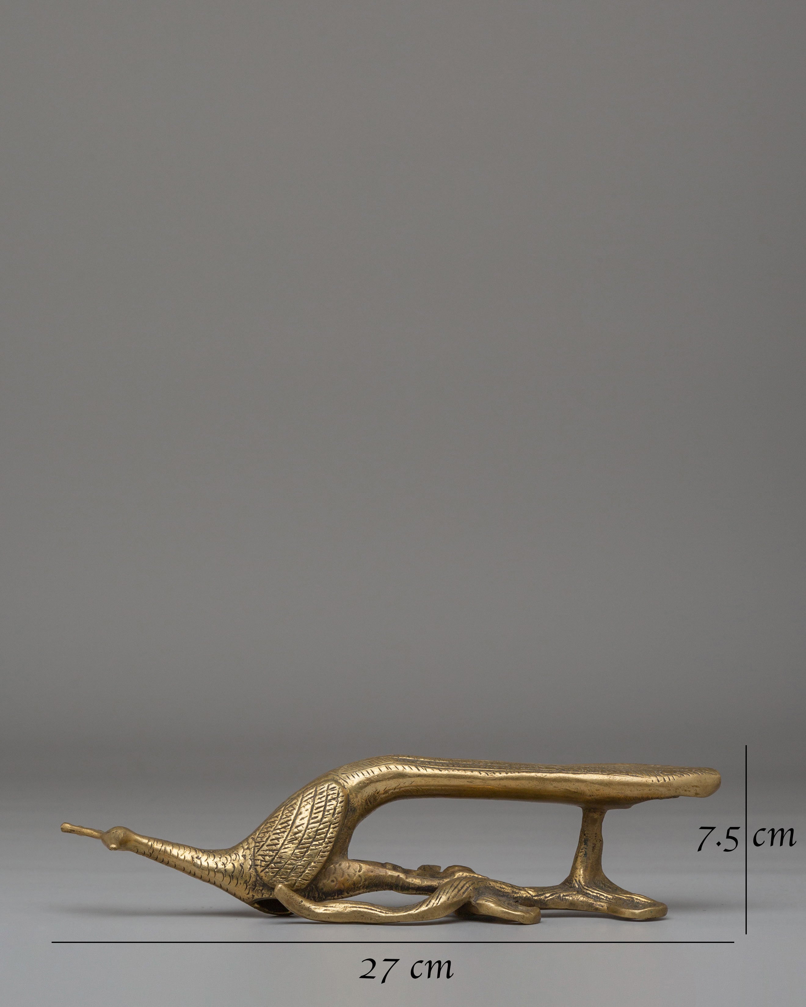 Handmade Peacock Door Handle | Brass Artwork