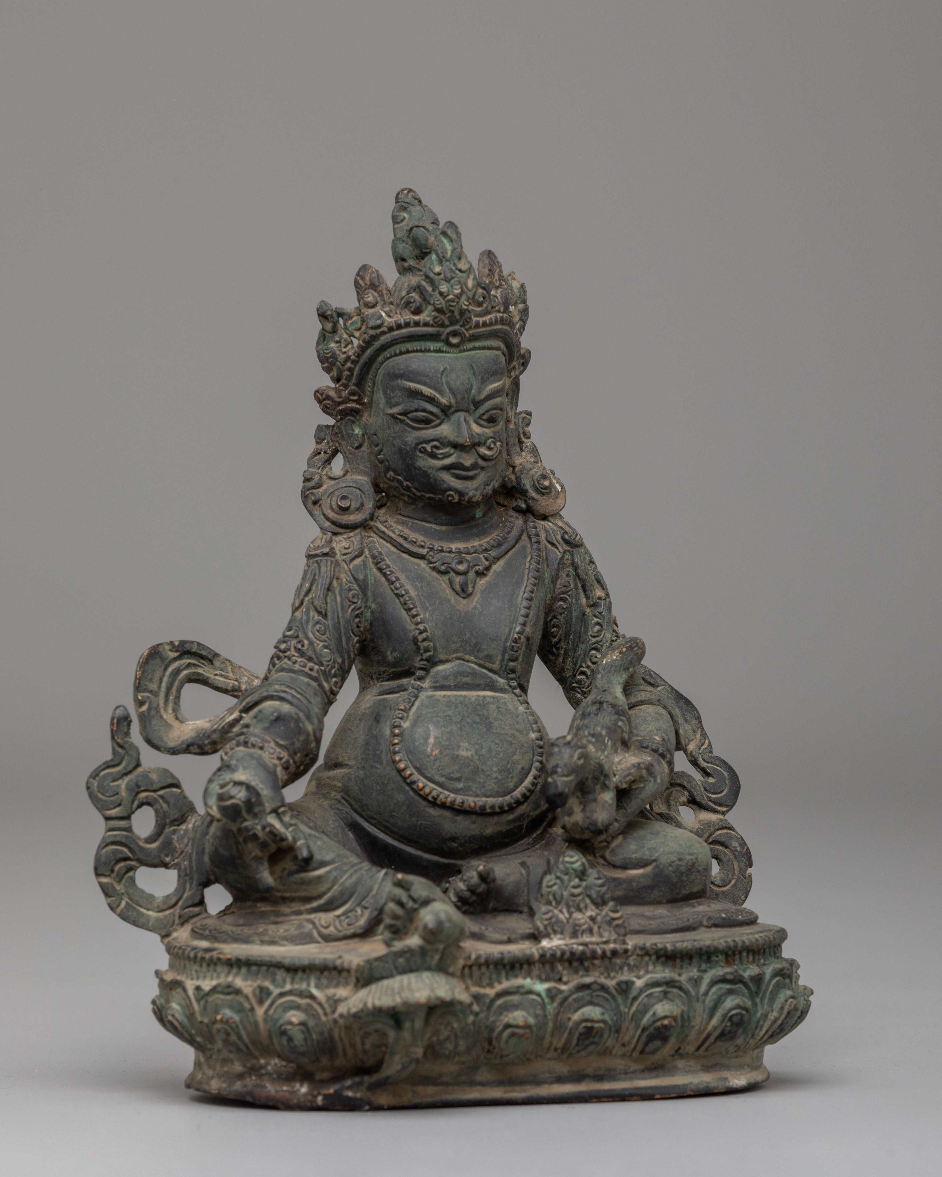 Handcrafted Himalayan Dzambhala Statue | Traditional Buddhist Art