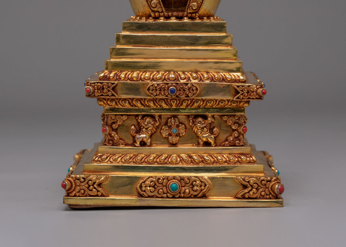 Spiritual Tibetan Stupa for Ceremonies | Stupa for Altar Decor