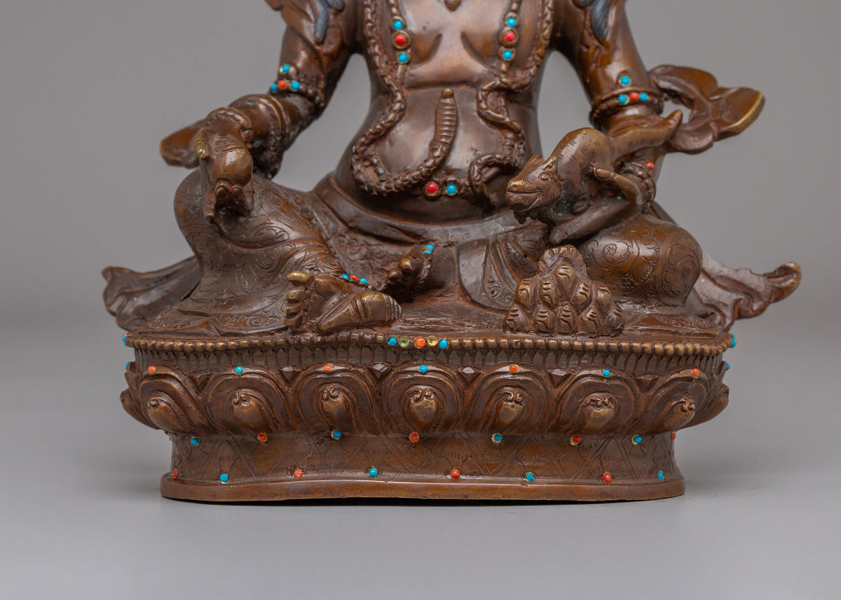Buddhist Dzambhala Wealth God Statue | Spiritual Decor for Prosperity & Abundance