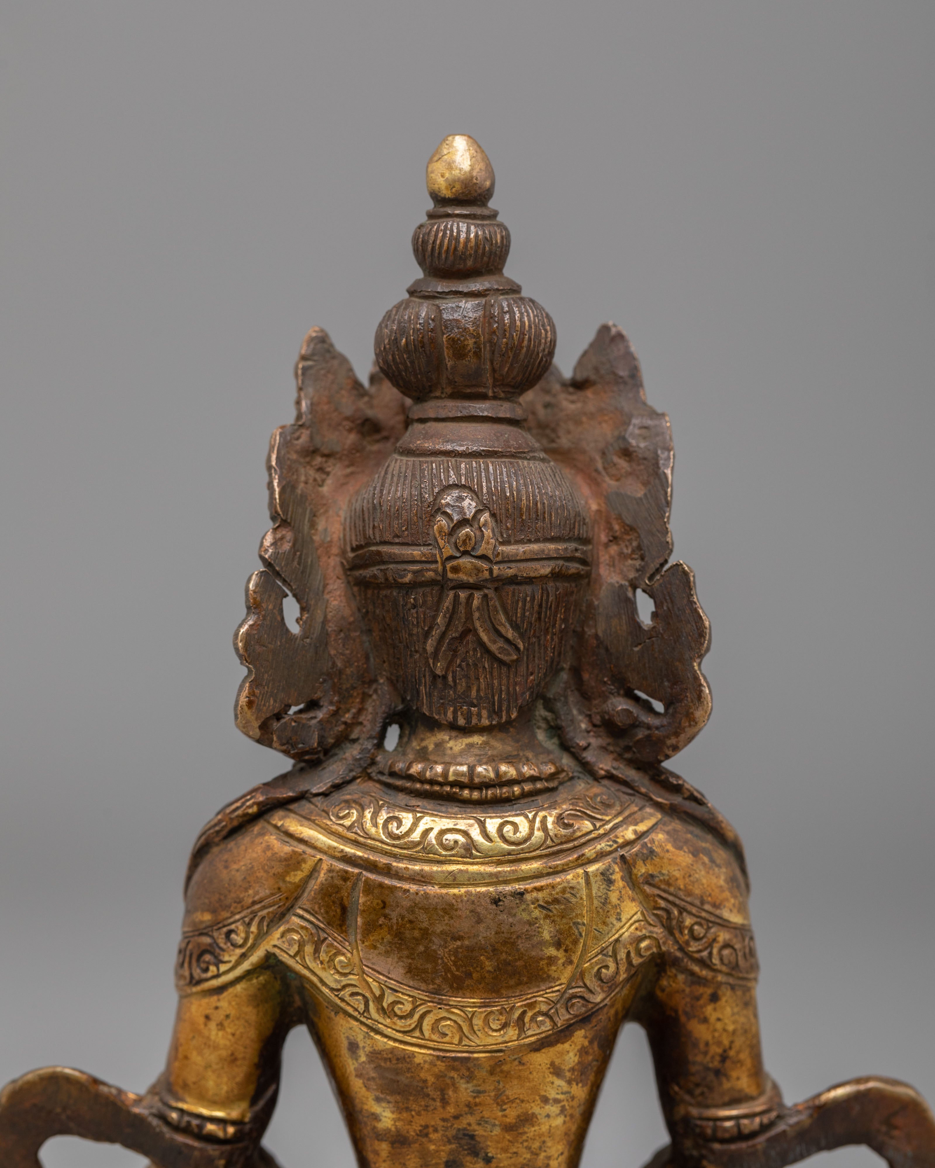 Himalayan Amitayus Buddha Sculpture | Symbol of Longevity and Wisdom