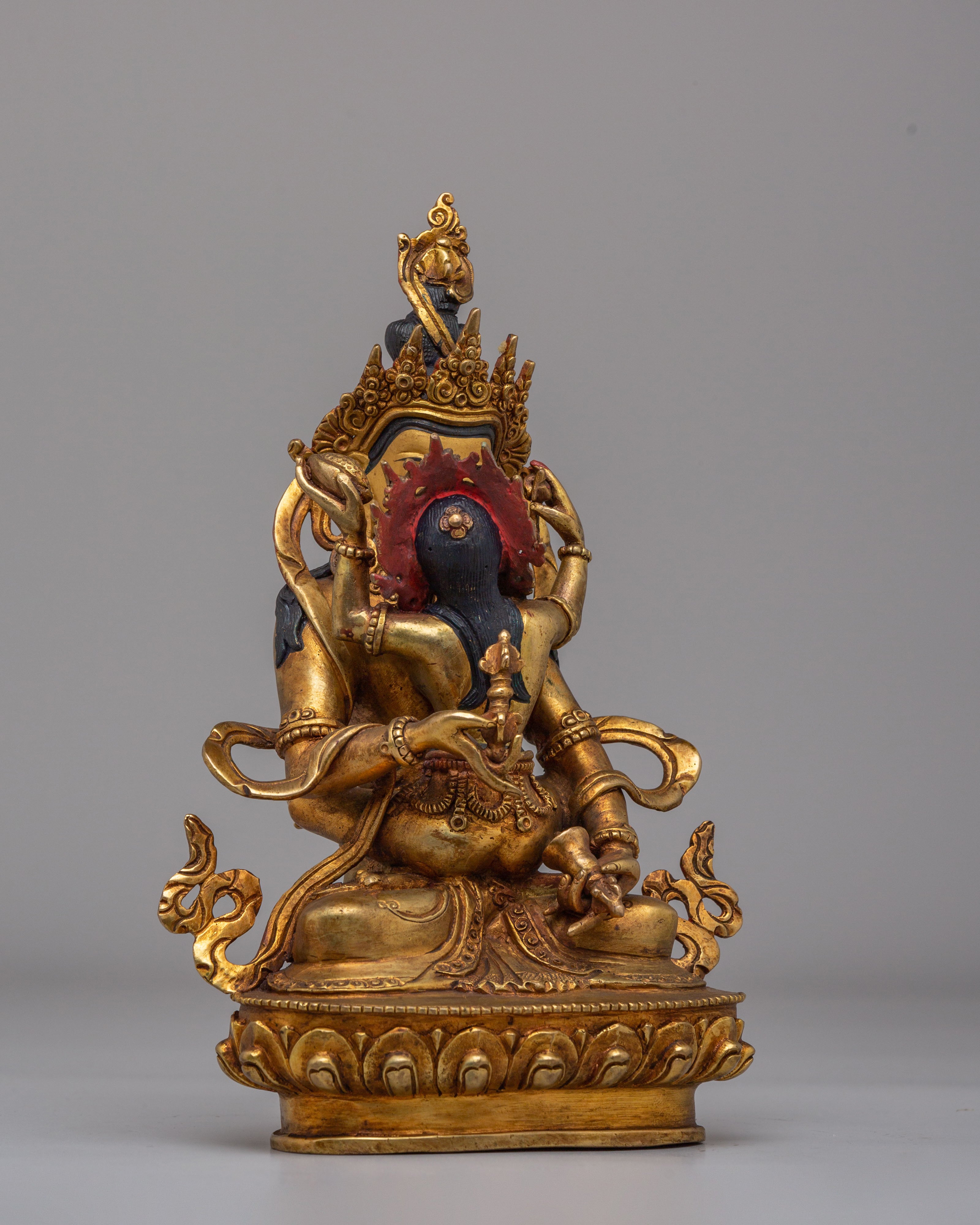 Tibetan Dorje Sempa with Consort Statue | Gold Plated Buddhist Sculpture