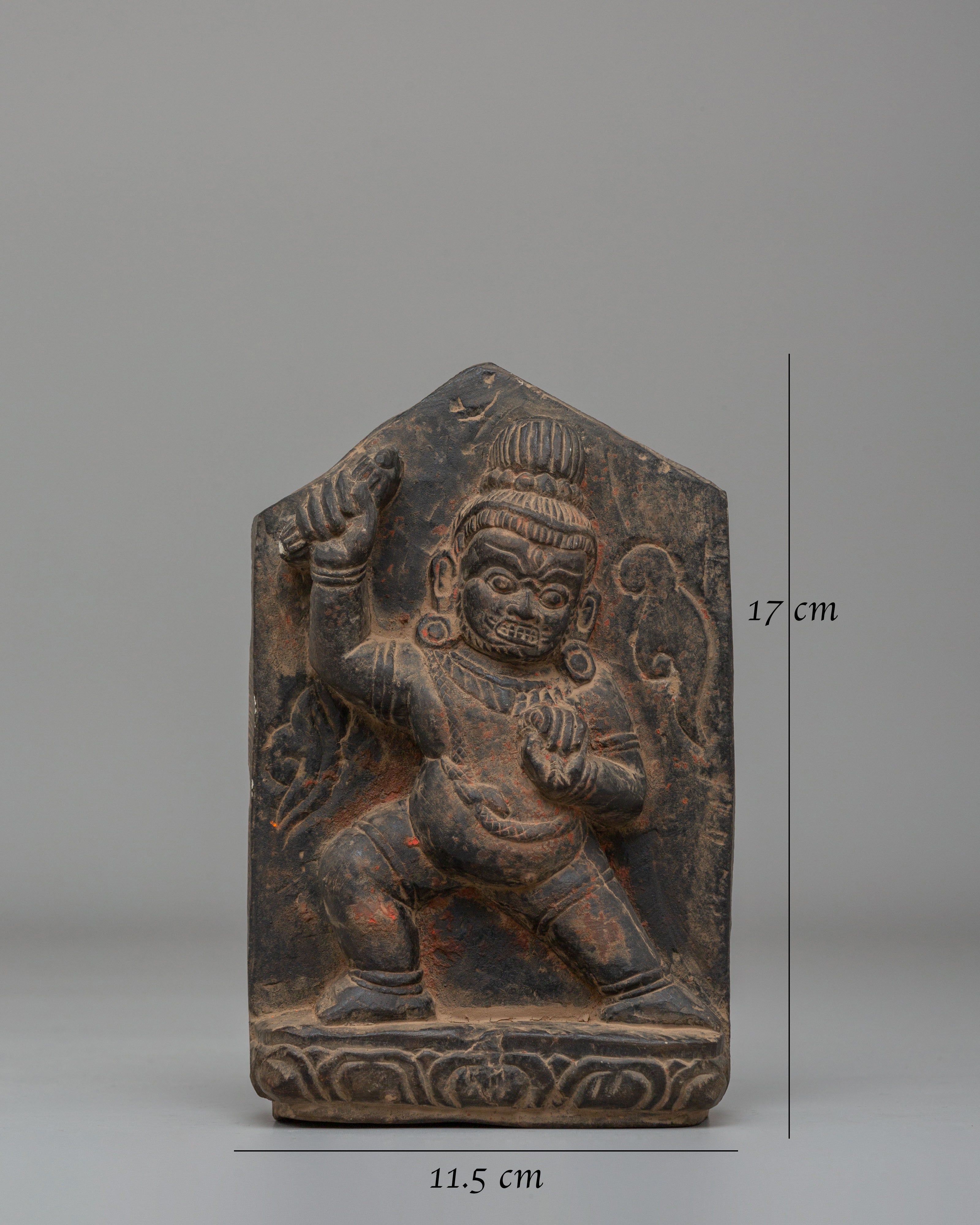 Sacred Vajrapani Bodhisattva Sculpture | Tibetan Buddhist Protector Deity Statue