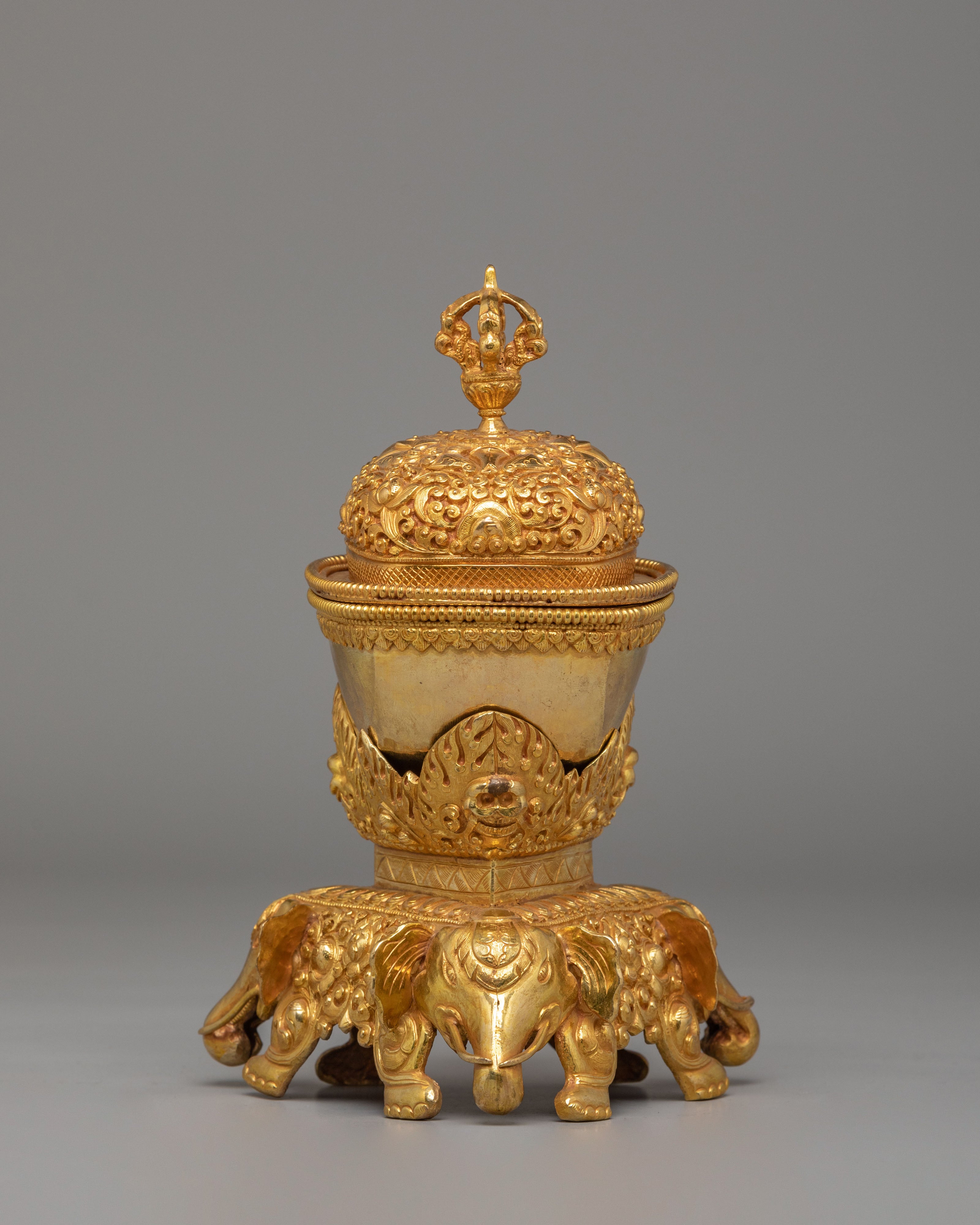 Traditional Kapala Offering Set | Handcrafted Ritual Skull Cup