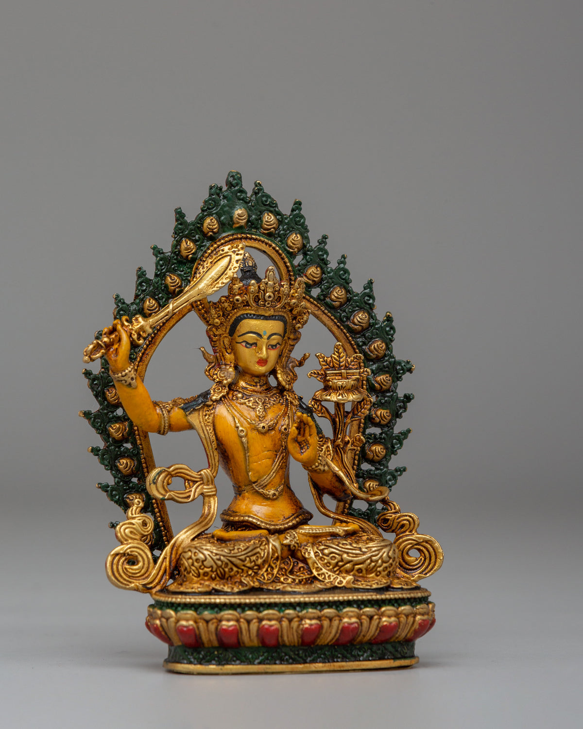 Traditional Manjushri Deity Statue | Symbol of Wisdom and Enlightenment