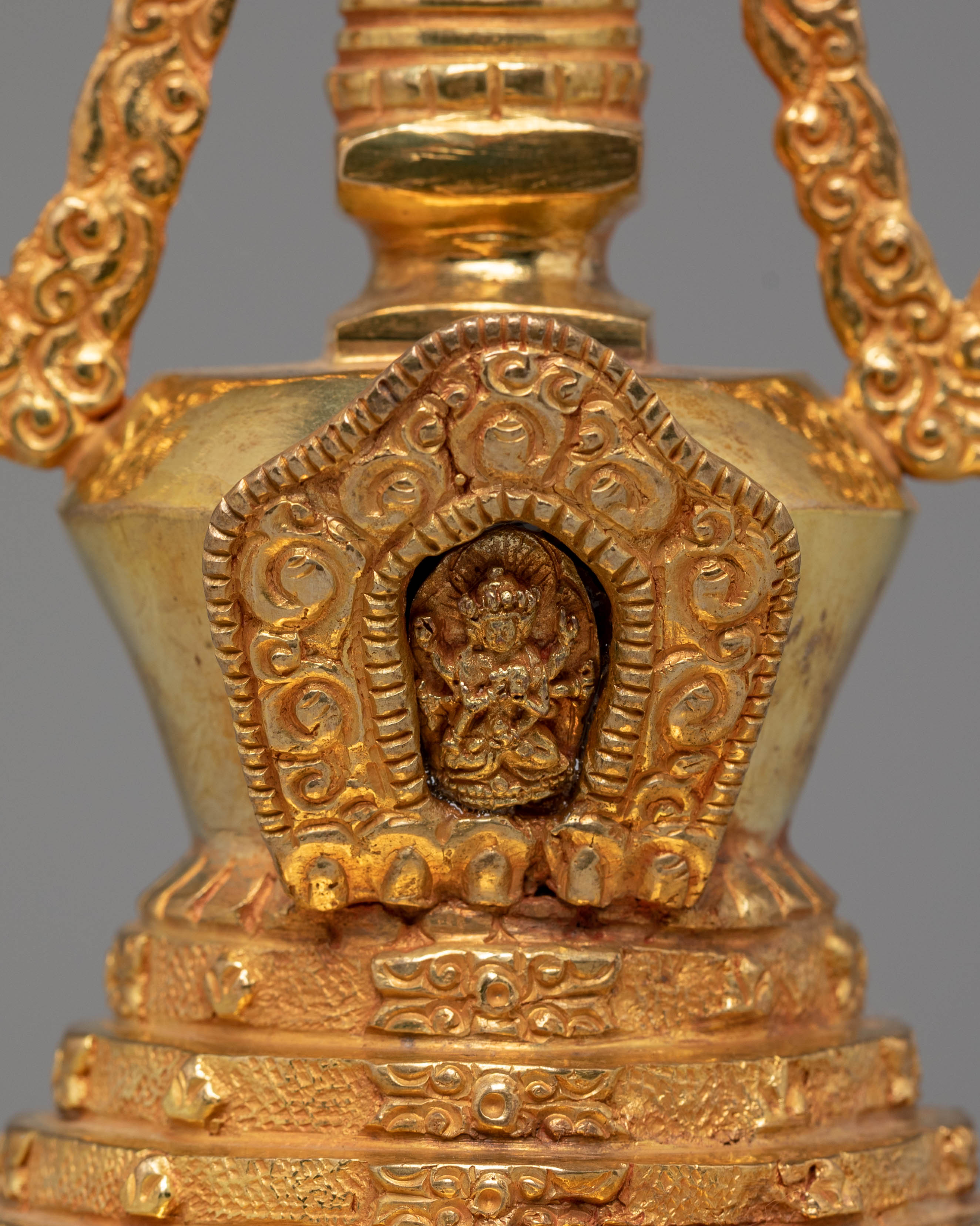 Handmade Ritual Stupa Shrine Piece | Buddhist Stupa Art