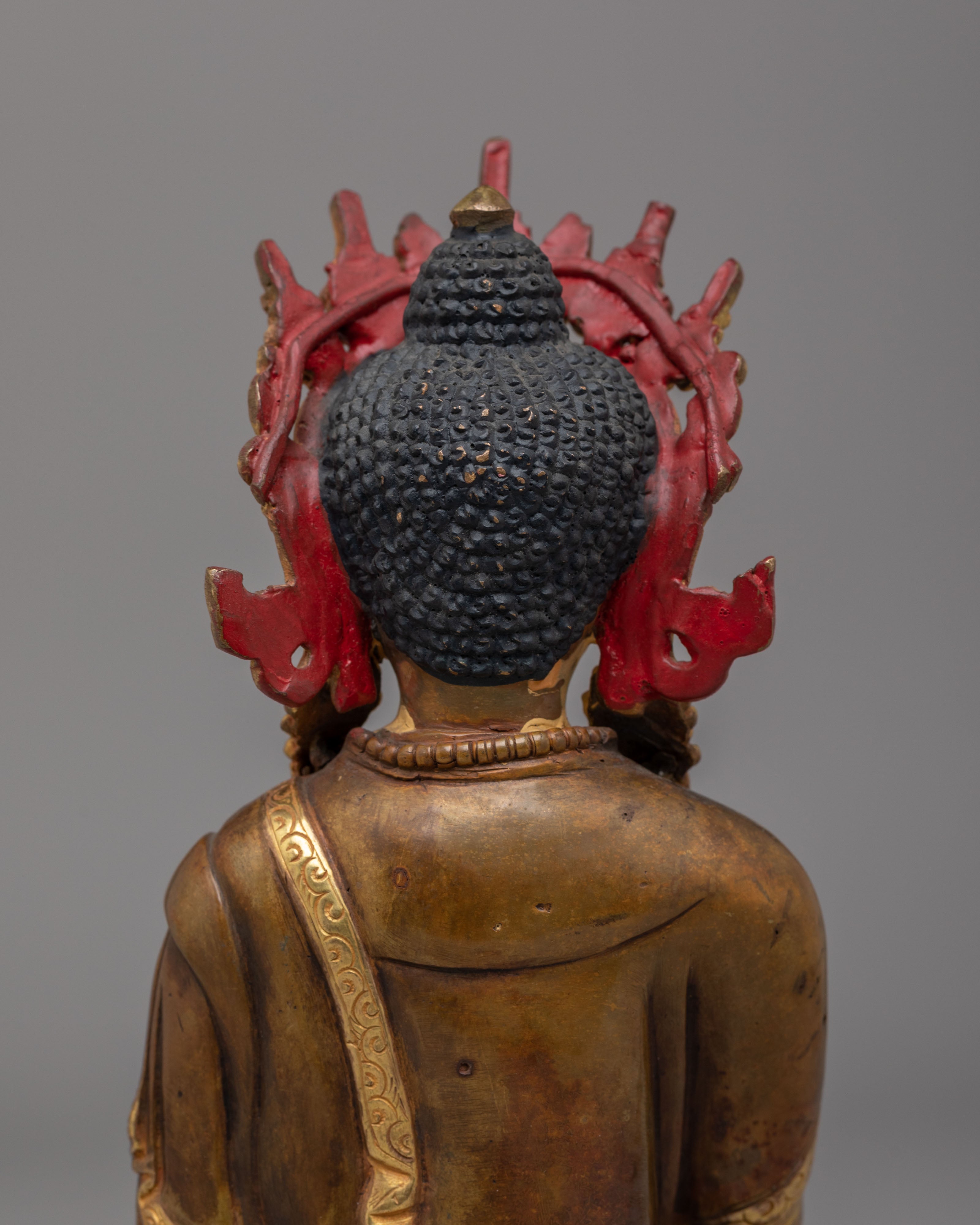 Traditional Crown Shakyamuni Buddha Statue | Himalayan Artwork