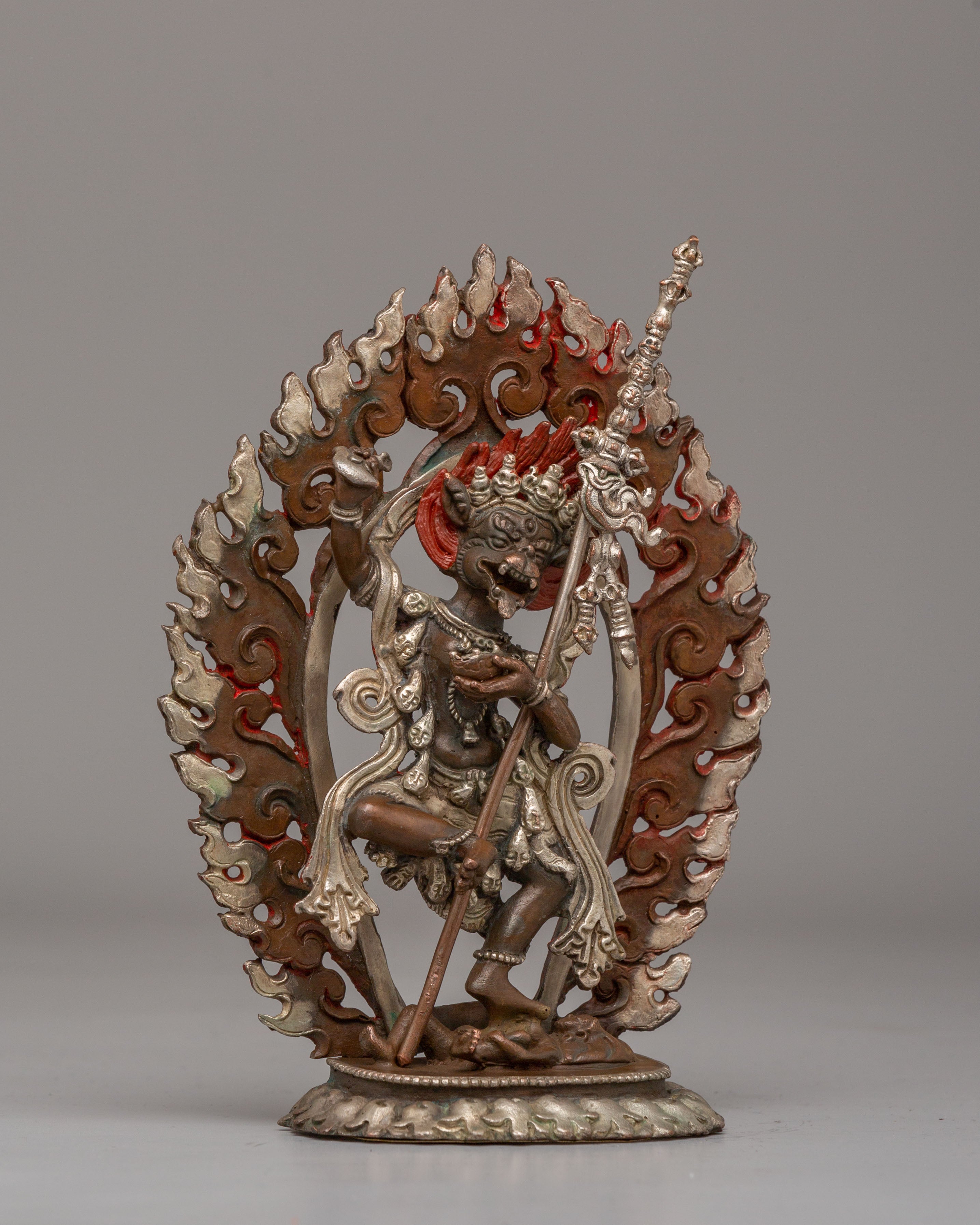 Sacred Simhamukha Sculpture | Handcrafted Tibetan Lion-Faced Dakini Statue