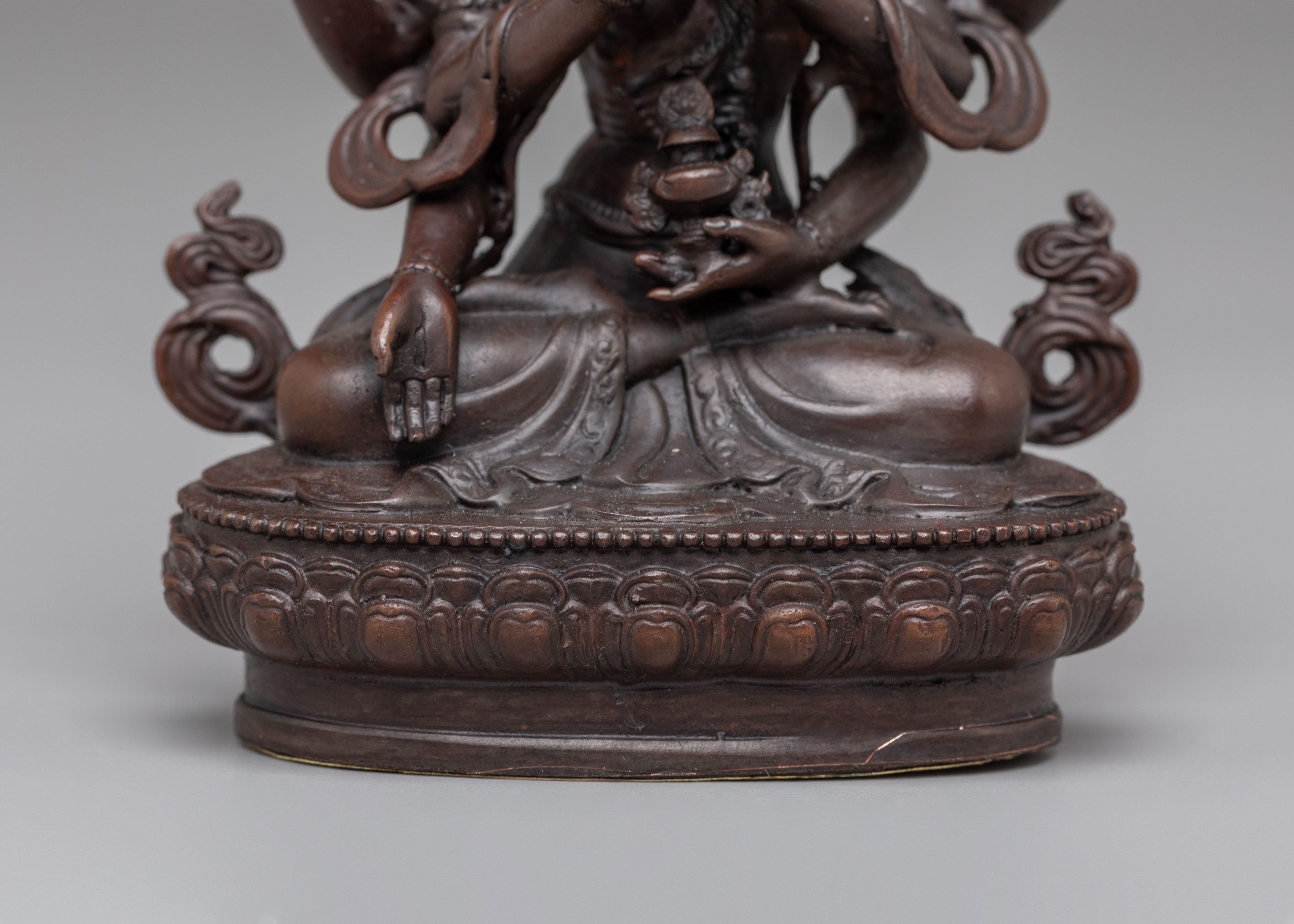 Traditional Namgyalma Deity Statue | Oxidized Copper Artwork