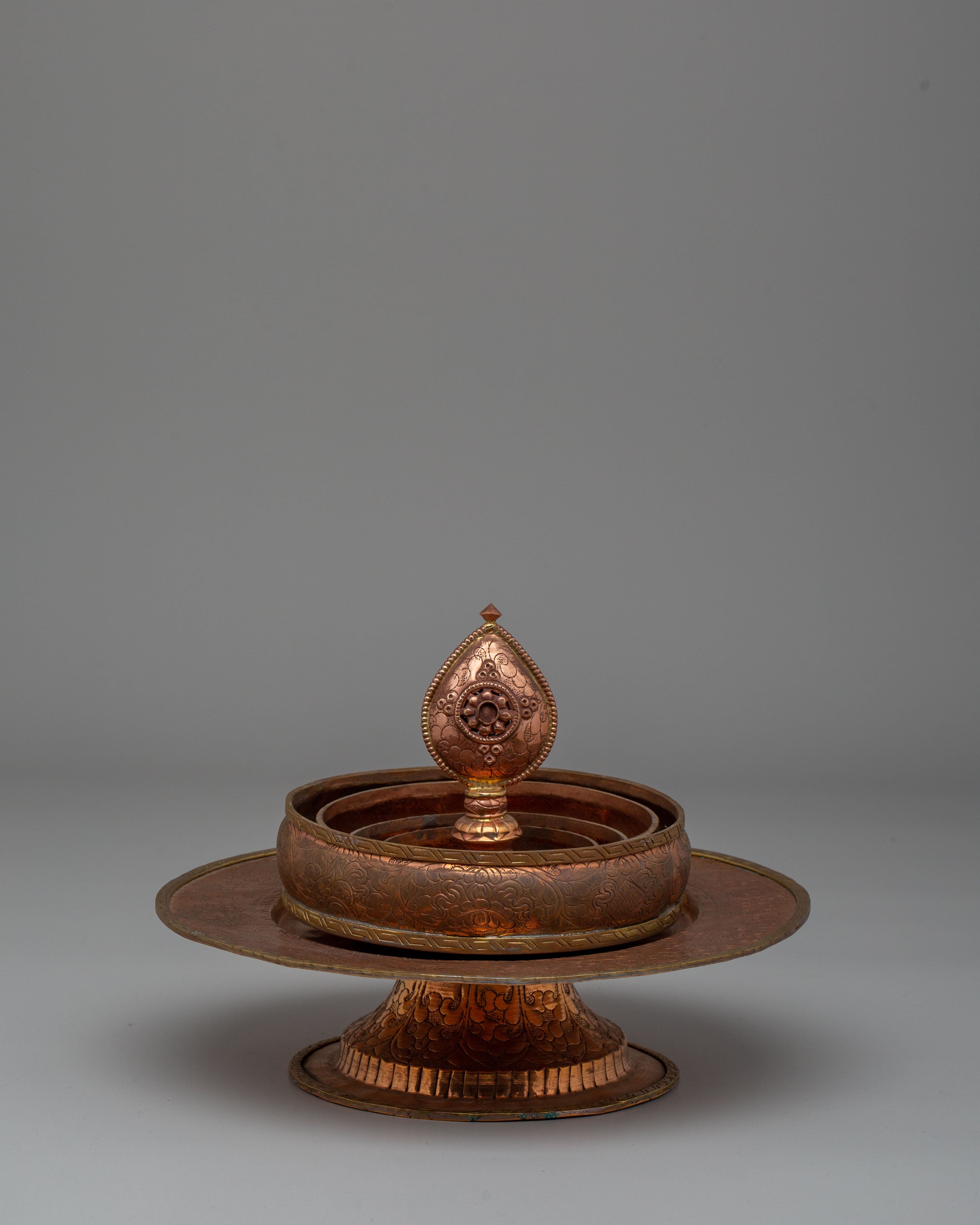 Tibetan Mandala Offering Ritual Set | Sacred Spiritual Decor for Meditation