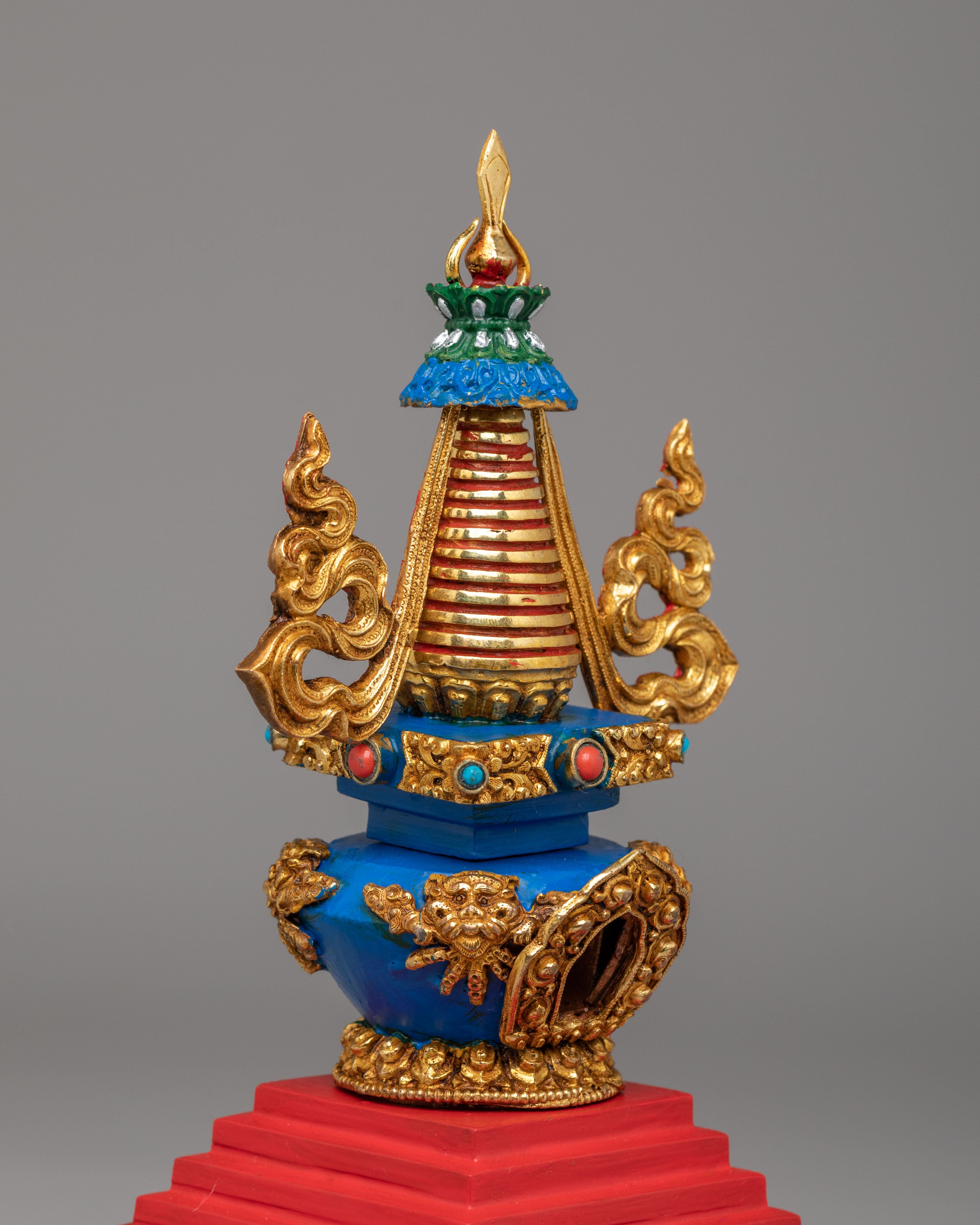 Handcrafted Himalayan Enlightenment Stupa | Sacred Symbol of Wisdom and Awakening
