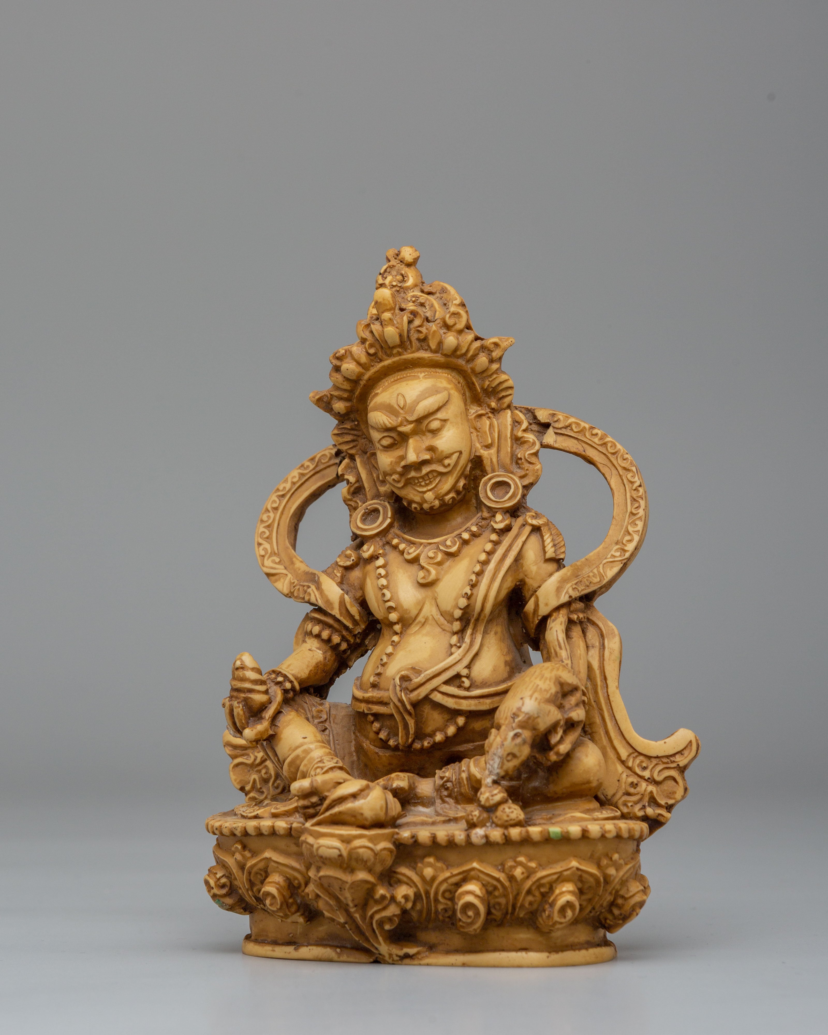 Wealth Dzambhala Deity Statue | Buddhist Prosperity & Abundance Sculpture