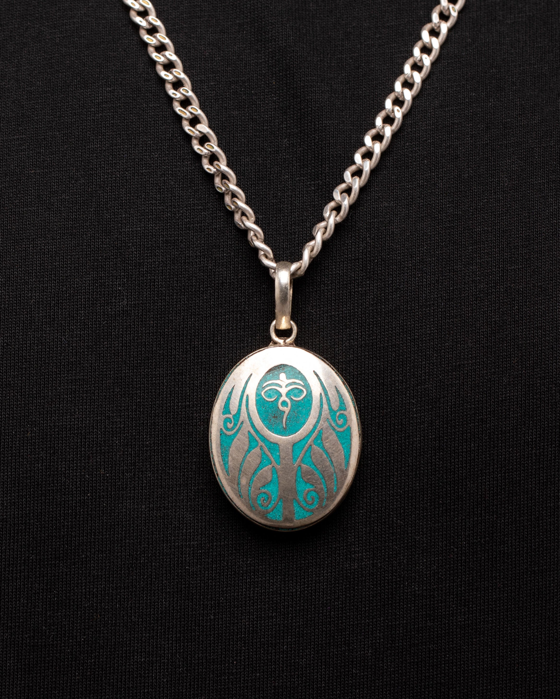 Spiritual Locket Pendant | Silver Plated Jewelry for Inner Peace and Harmony