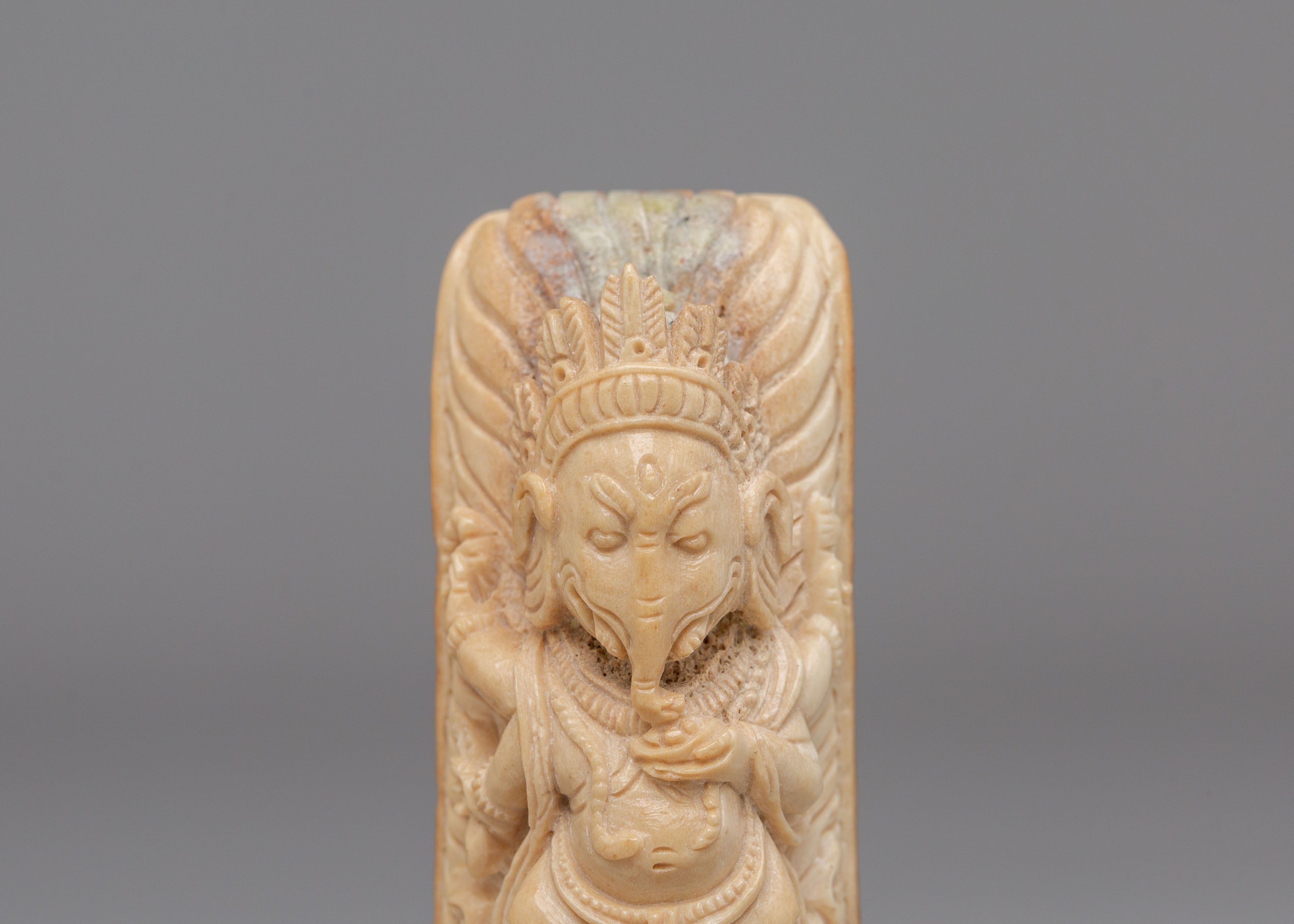 Ganesh Bone Sculpture | Himalayan Handcrafted Deity Figurine