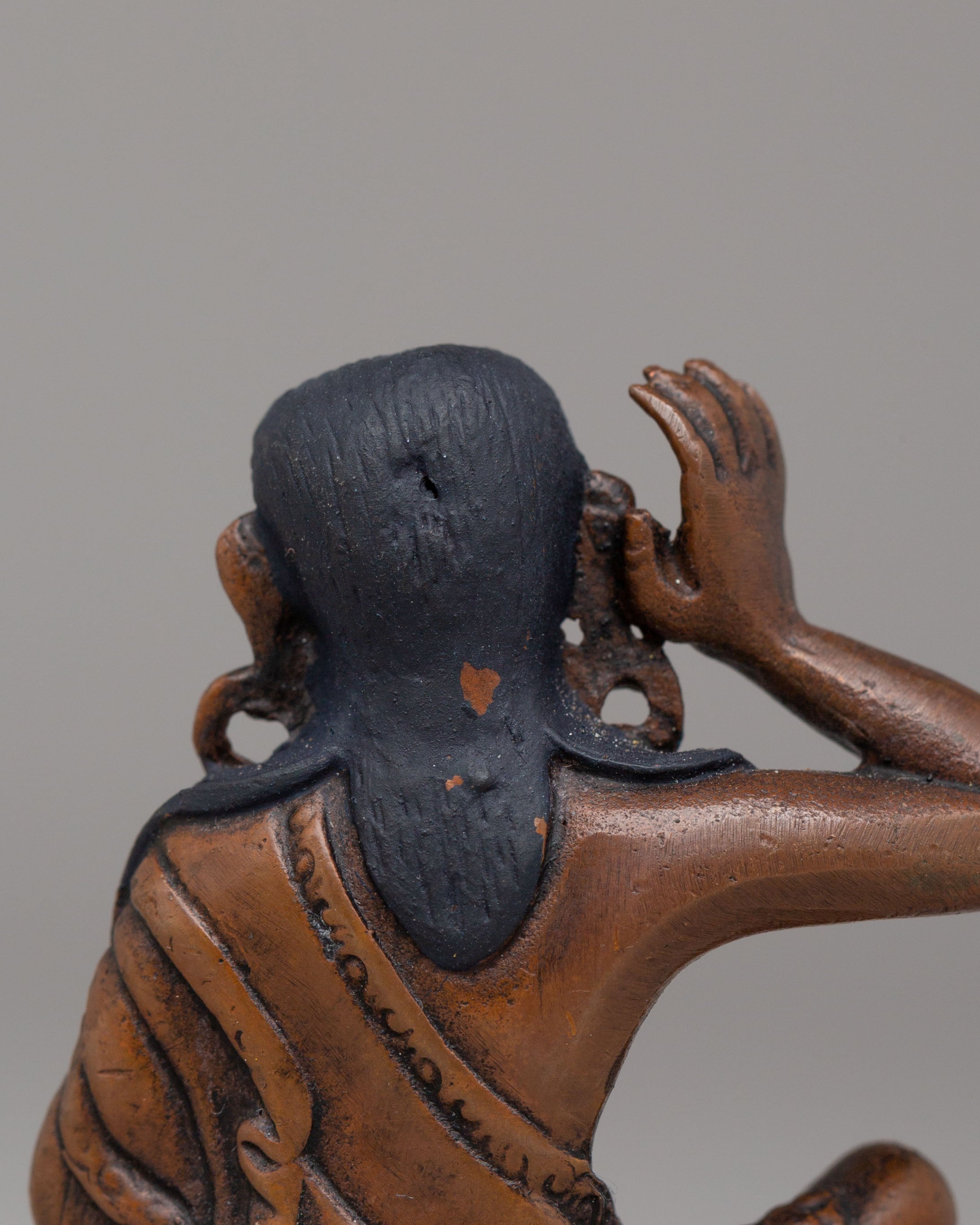 Milarepa Buddhist Statue | Oxidized Copper Tibetan Yogi