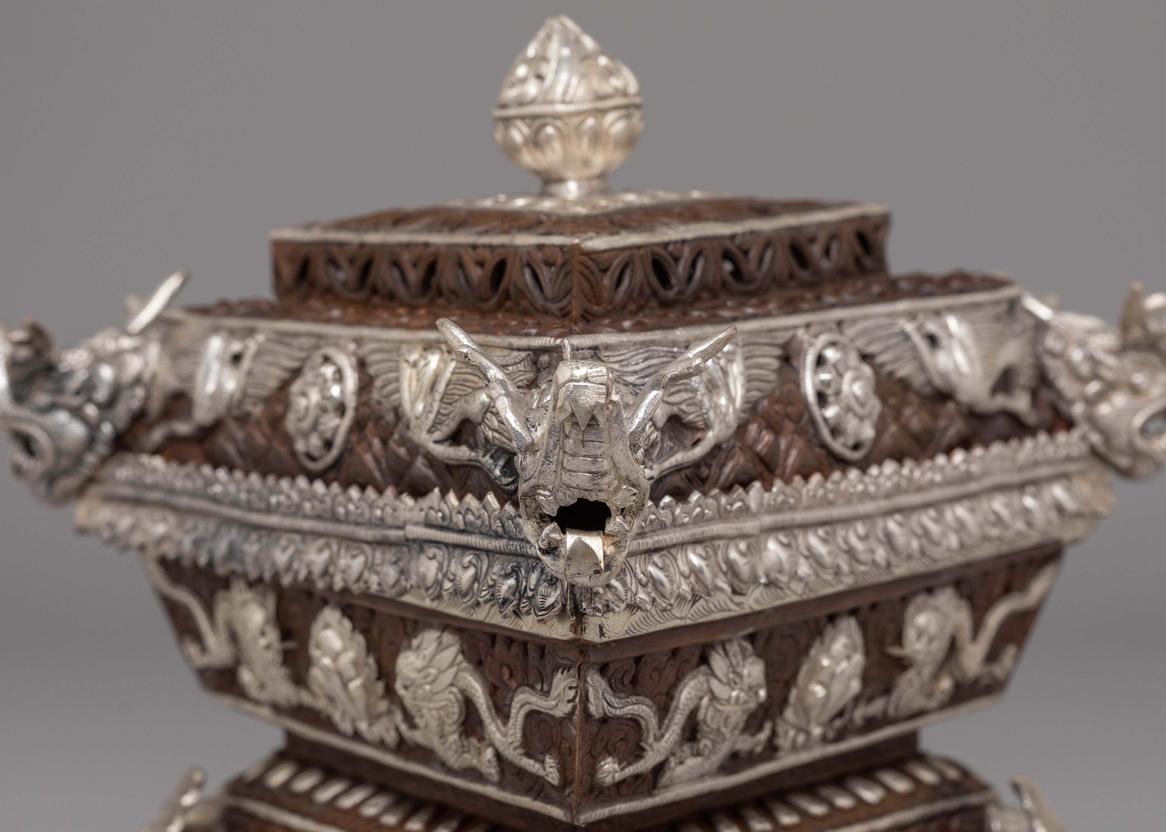 Decorative Silver Plated Incense Burner | Handcrafted Copper Incense Holder