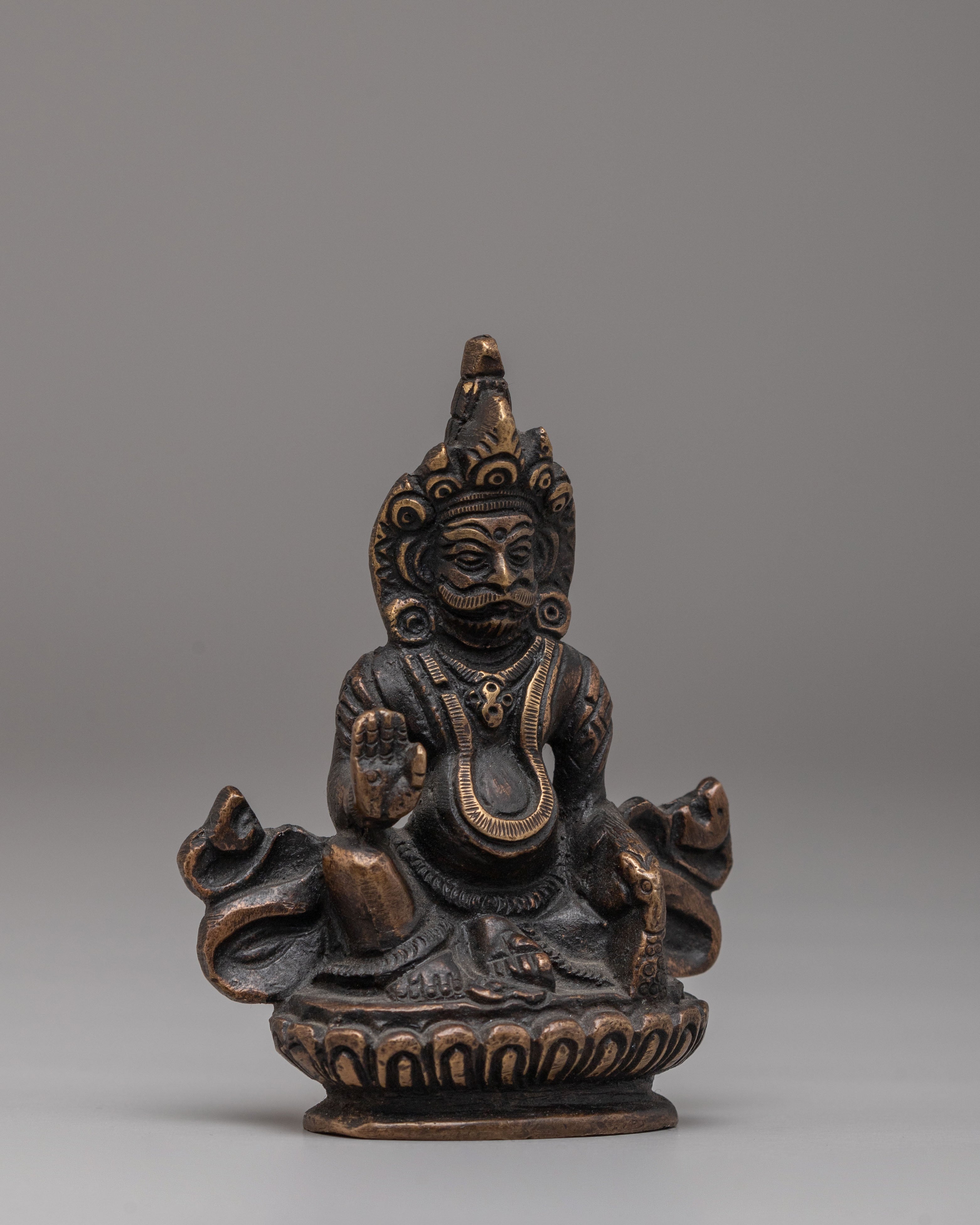 Handmade Kubera Statue | Brass Wealth Deity