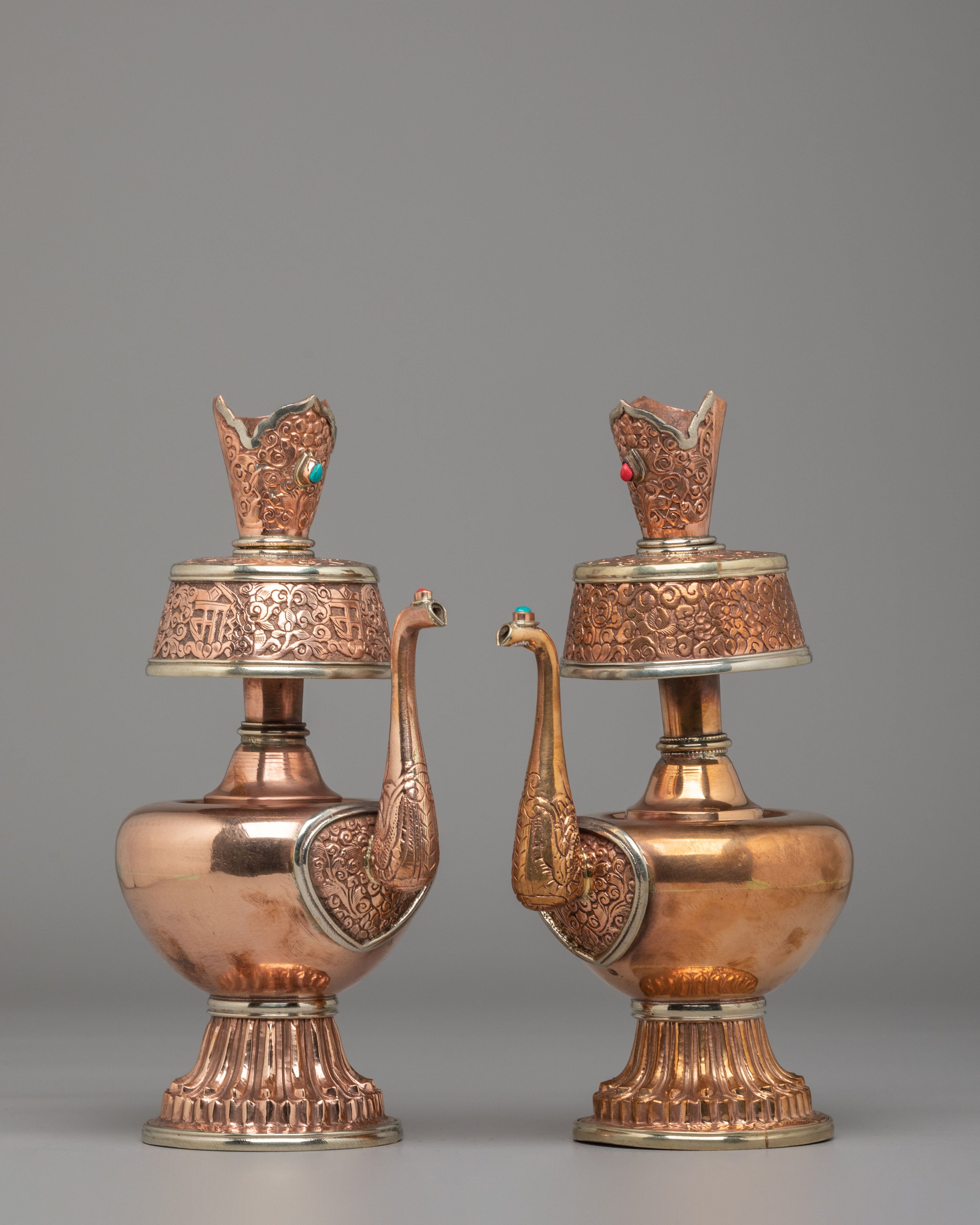 Buddhist Ritual Bhumba Set | Tibetan Copper Bhumba