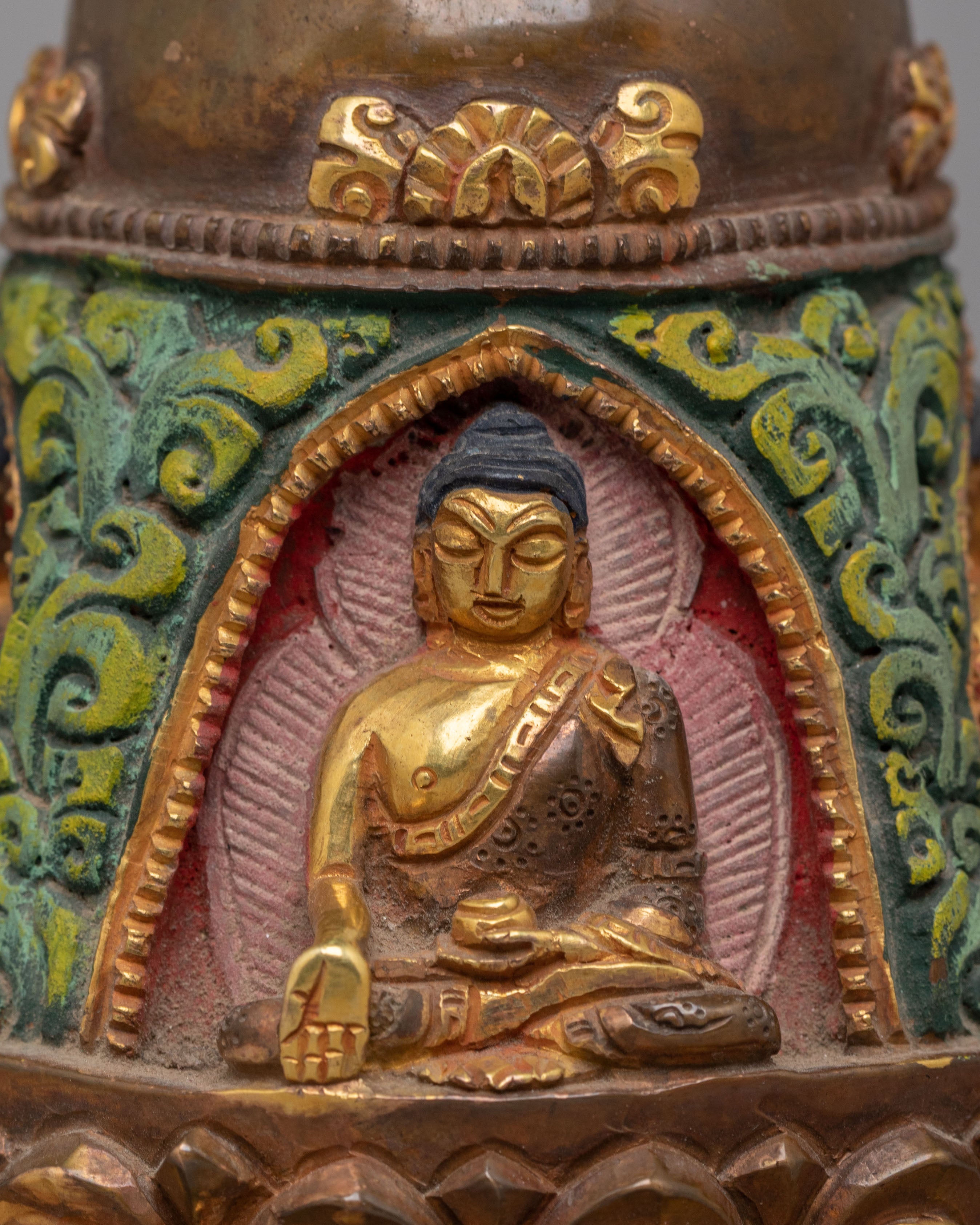 Ritual Stupa With Buddha Deities | Symbol Of Peace And Enlightenment