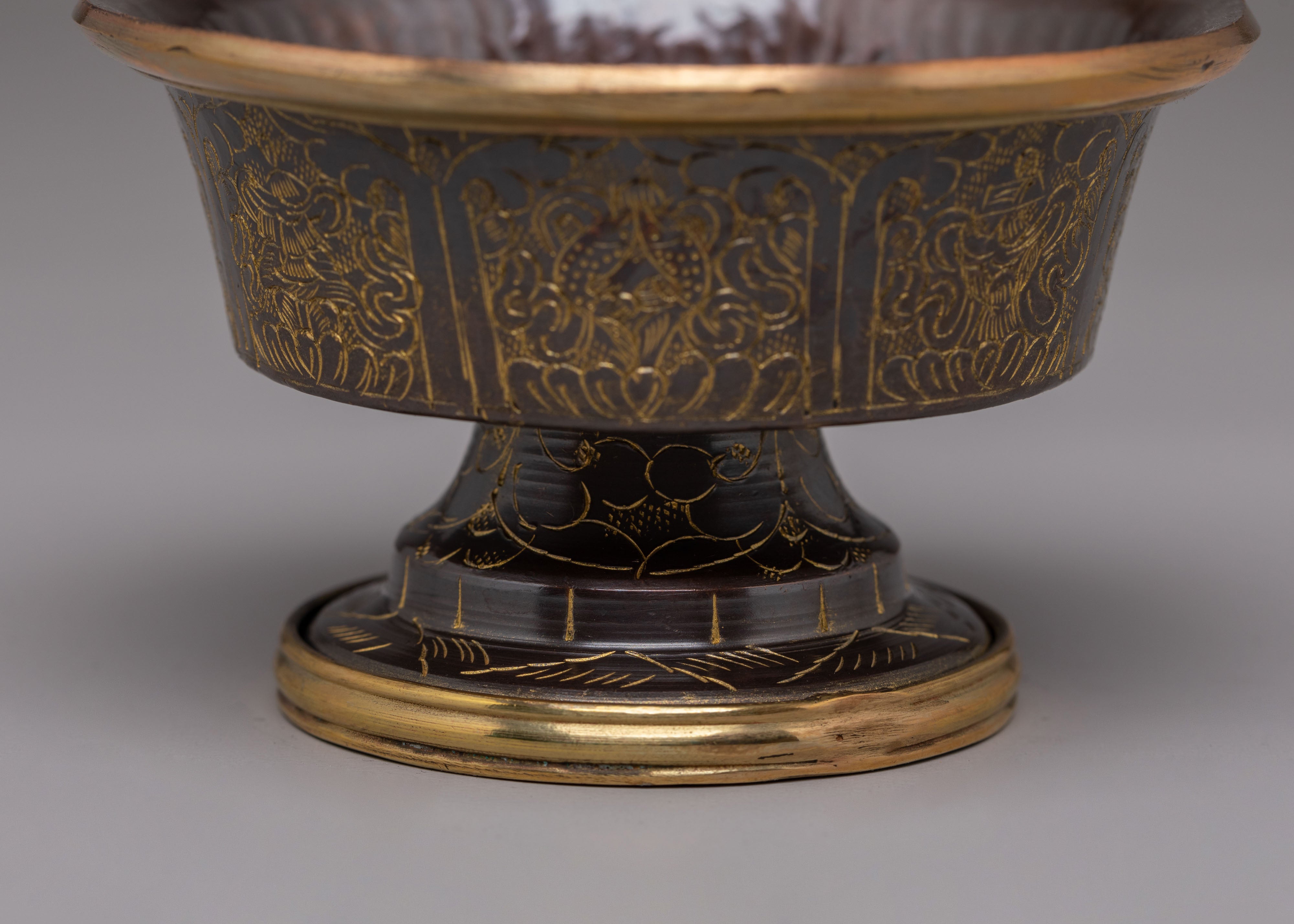 Ritual Offering Bowls Set | Handcrafted Tibetan Ritual Bowls