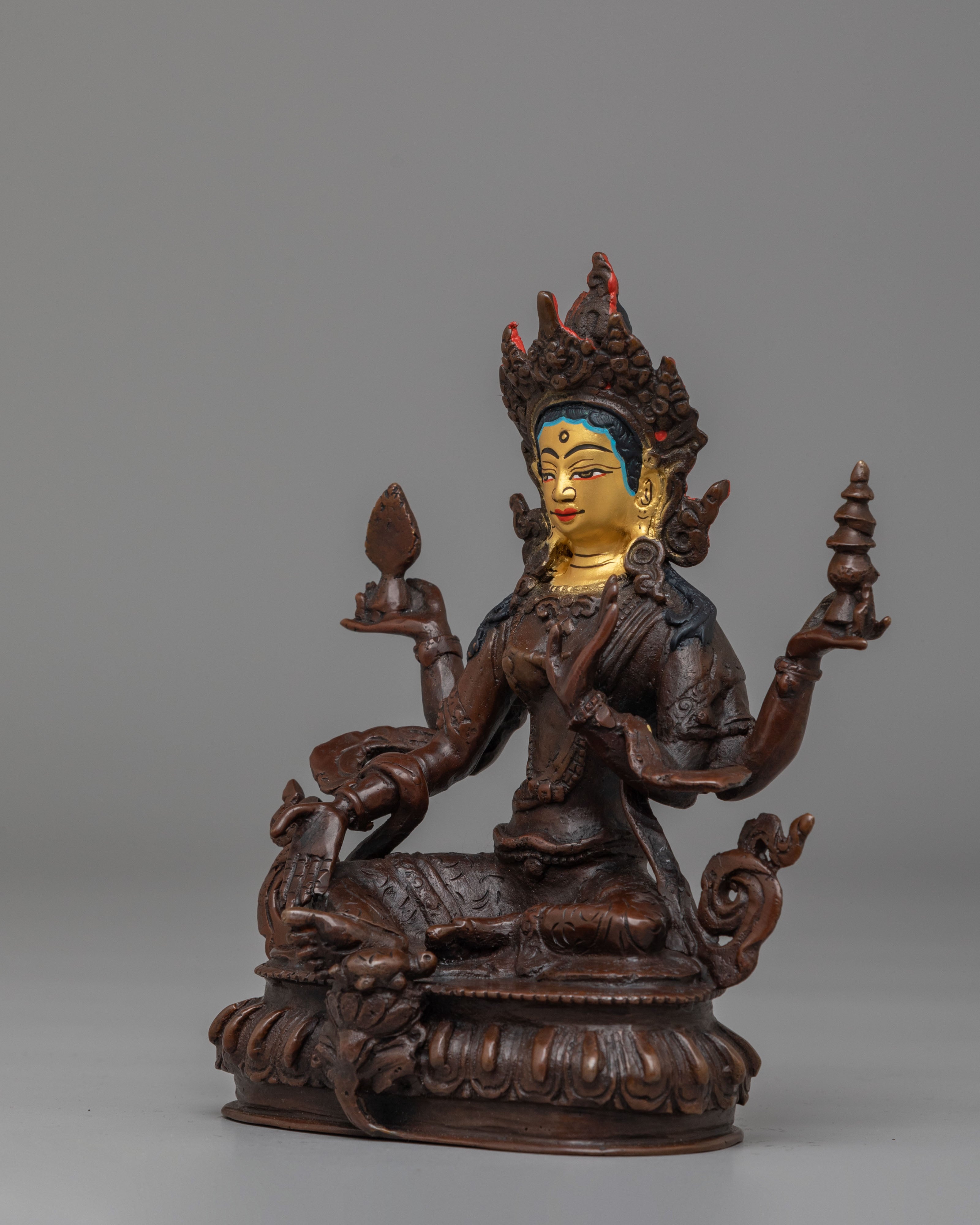 Divine Laxmi Mata Statue | Copper Altar Figurine