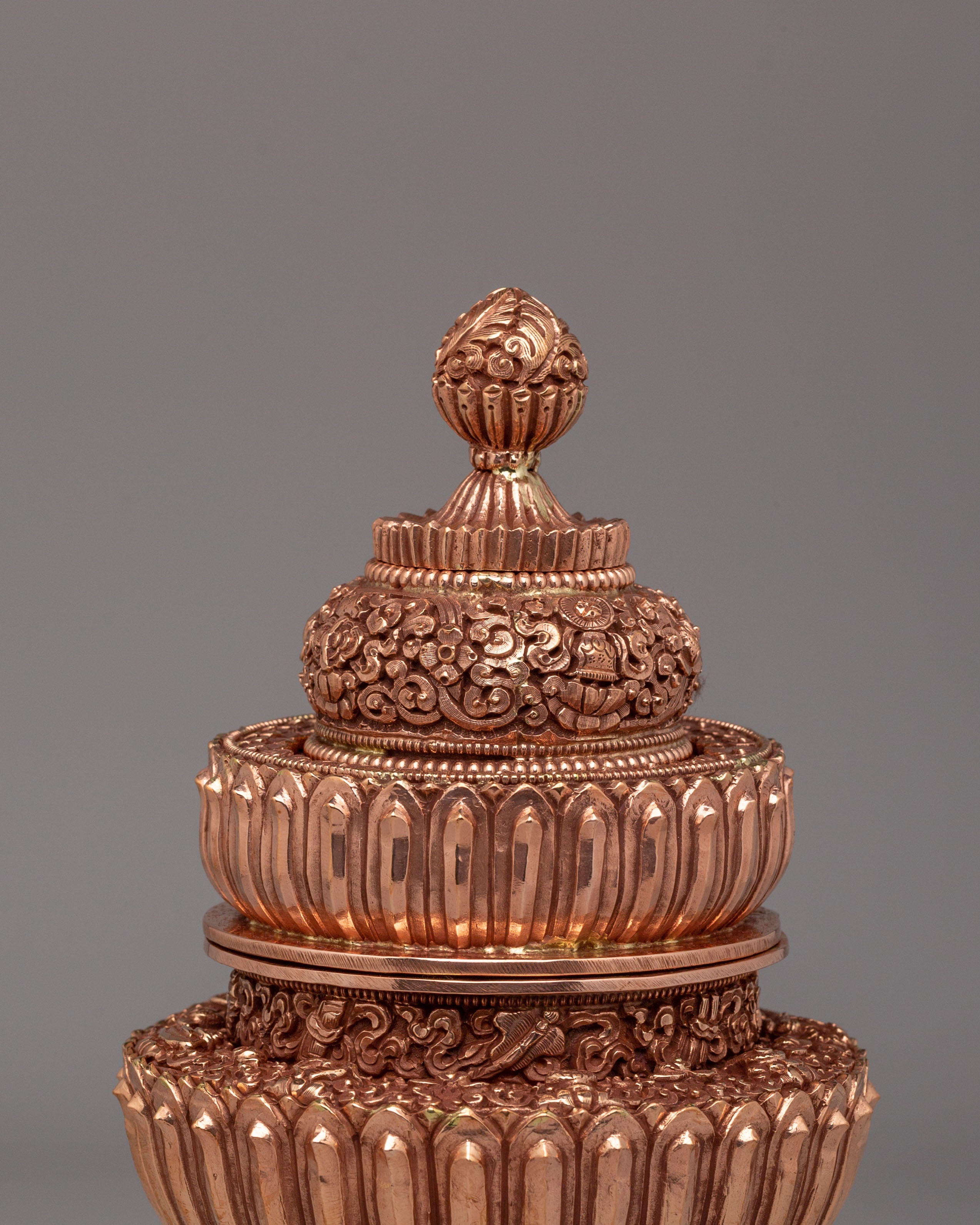 Himalayan Ritual Rice Pot | Buddhist Ceremonial Offering Vessel