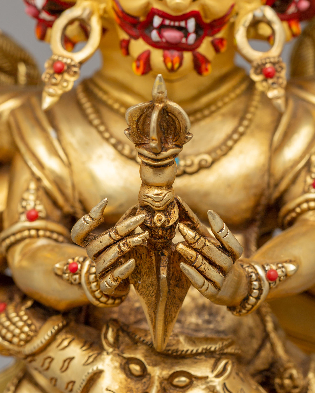 Handmade Altar Vajrakilaya Statue | Wrathful Tibetan Buddhist Deity