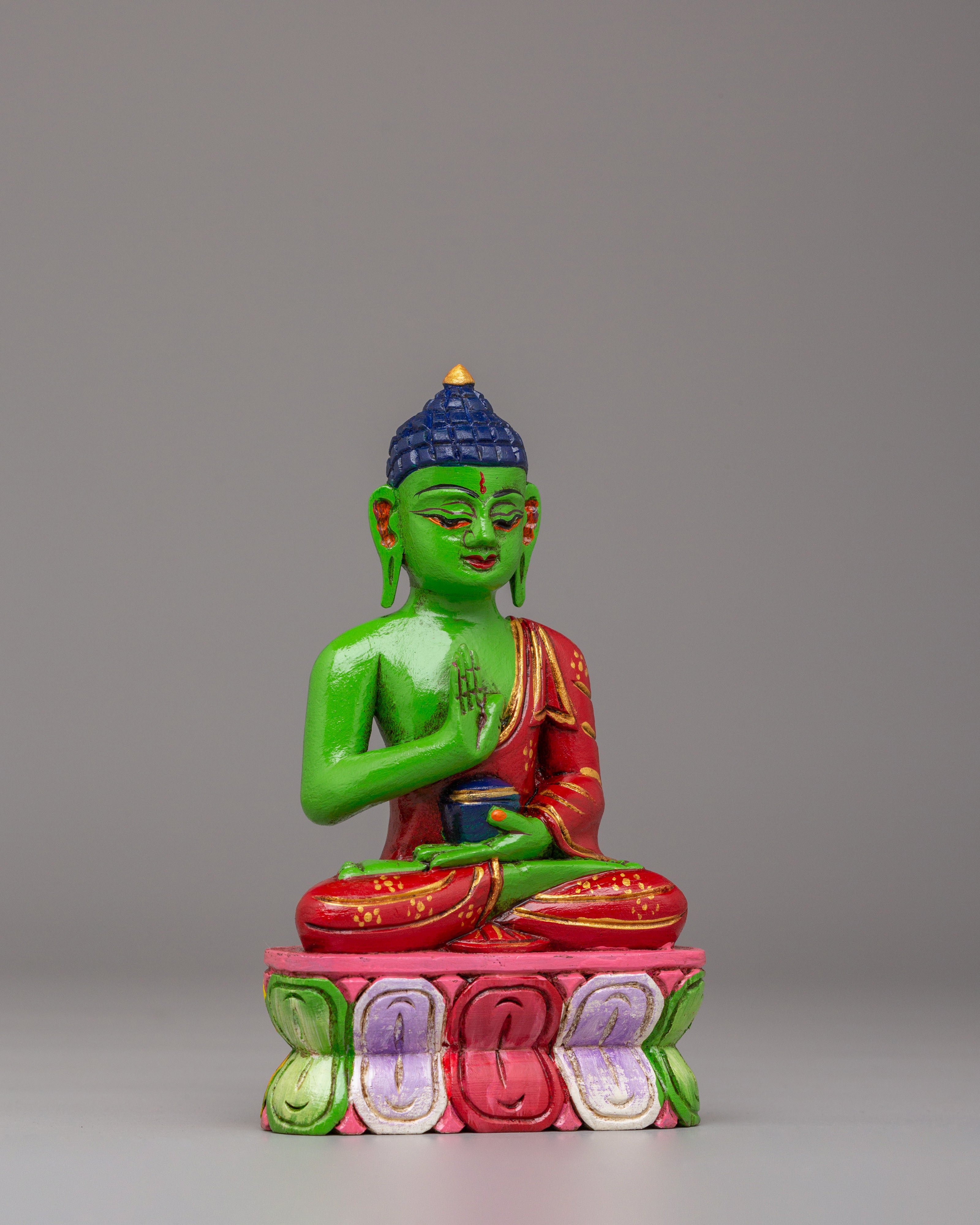Spiritual Amogasiddhi Dhyani Buddha Statue | Tibetan Buddhist Deity Figurine